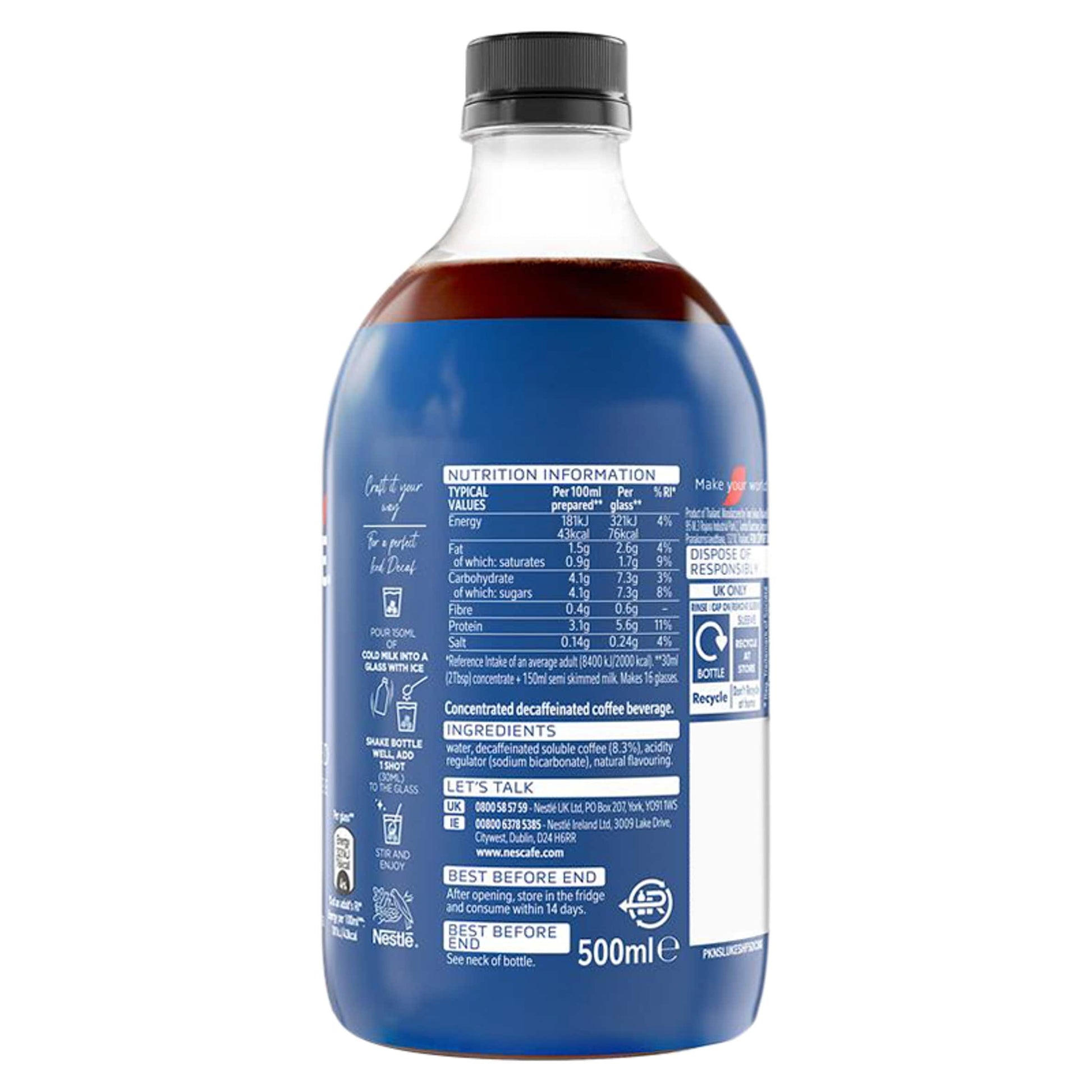 Nescafe Iced Coffee Espresso Concentrated Decaf 500ml — image 3