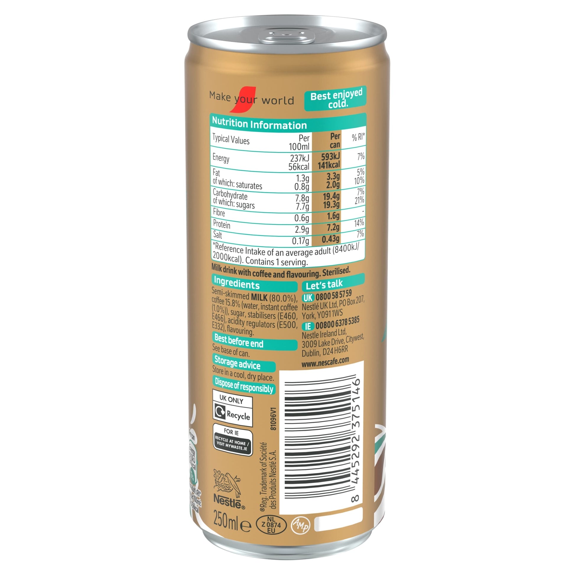 Nescafe Iced Coffee Latte 250ml — image 2