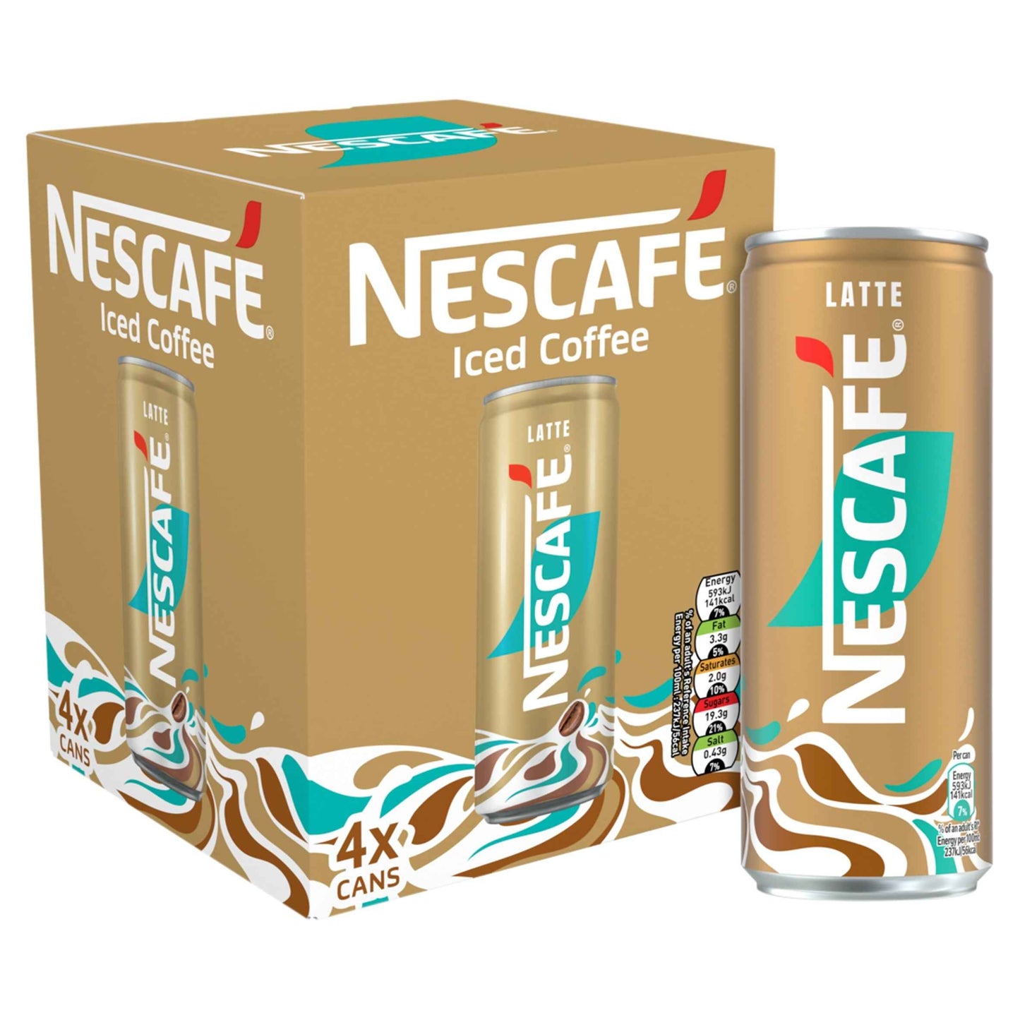 NESCAFE Iced Coffee Latte 4x250ml