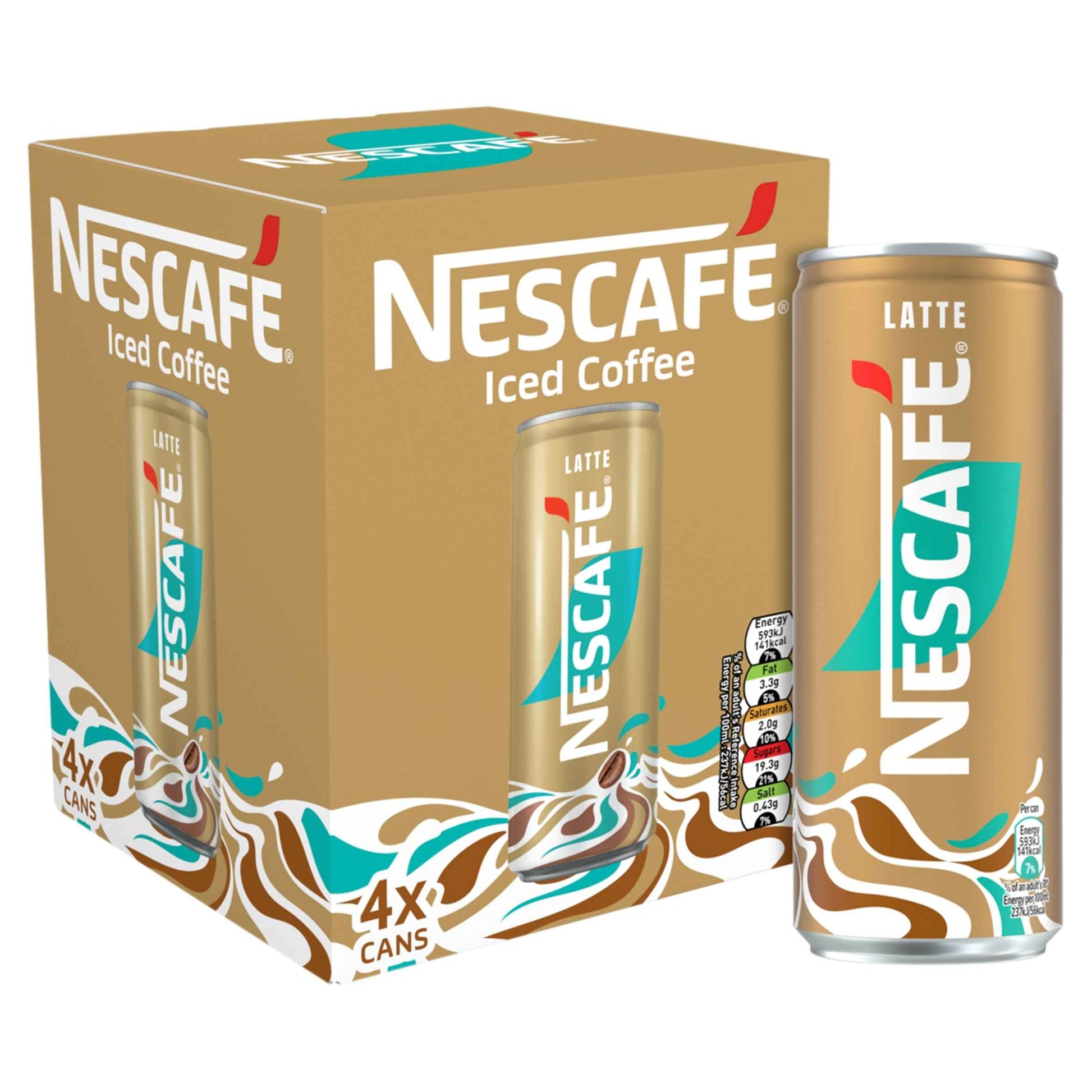 NESCAFE Iced Coffee Latte 4x250ml