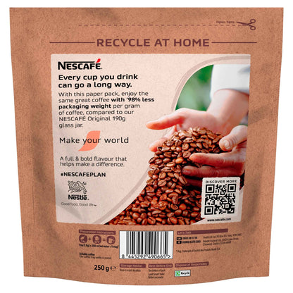 NESCAFE Original Instant Coffee Paper Refill Pouch 250g