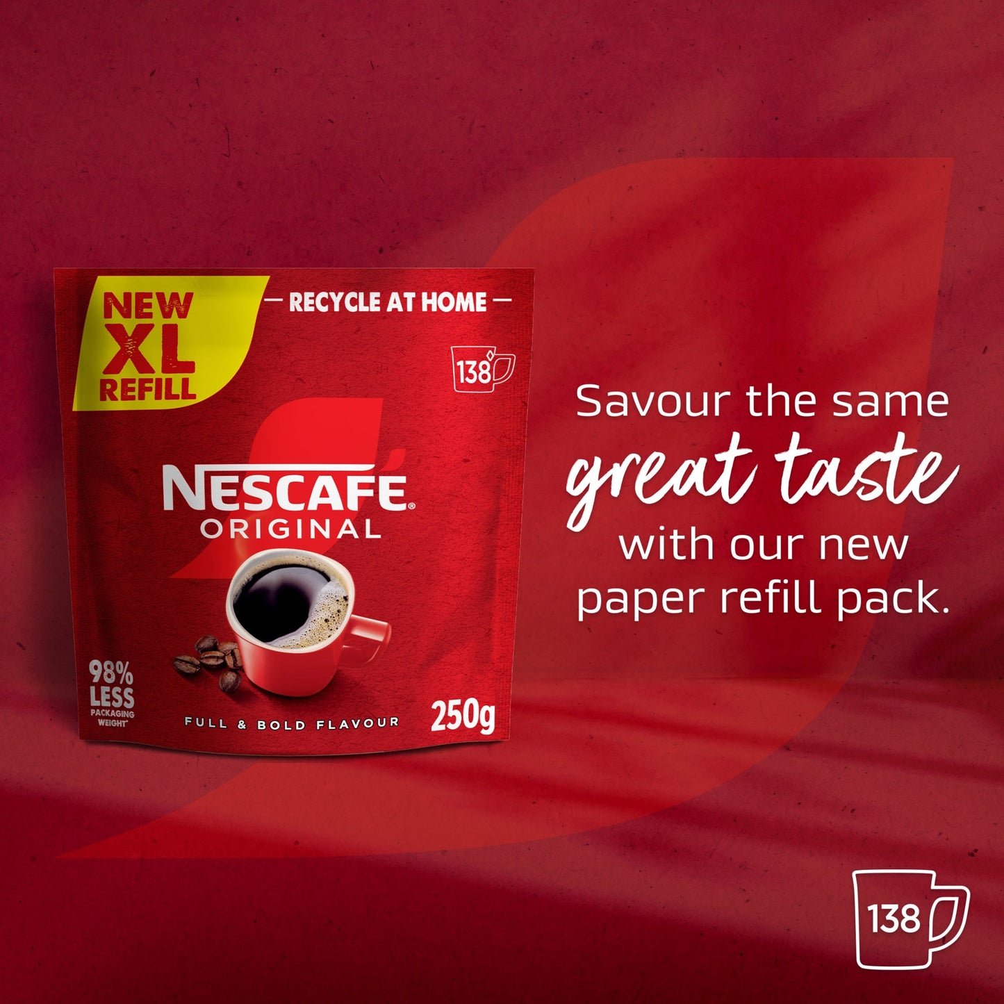 Nescafe Original Instant Coffee Paper Refill Pouch 250g — image 4