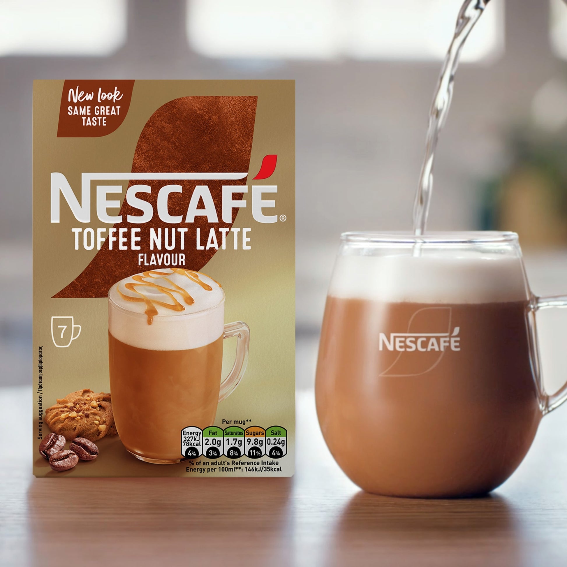 Nescafe Toffee Nut Latte Instant Coffee 7 Sachets — image 3