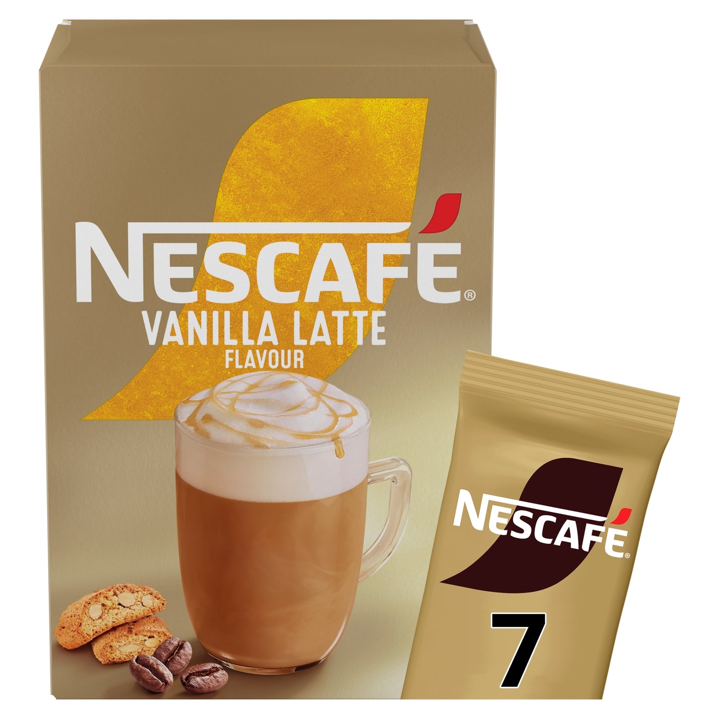 Nescafe Vanilla Latte Instant Coffee 7 Sachets — image 1