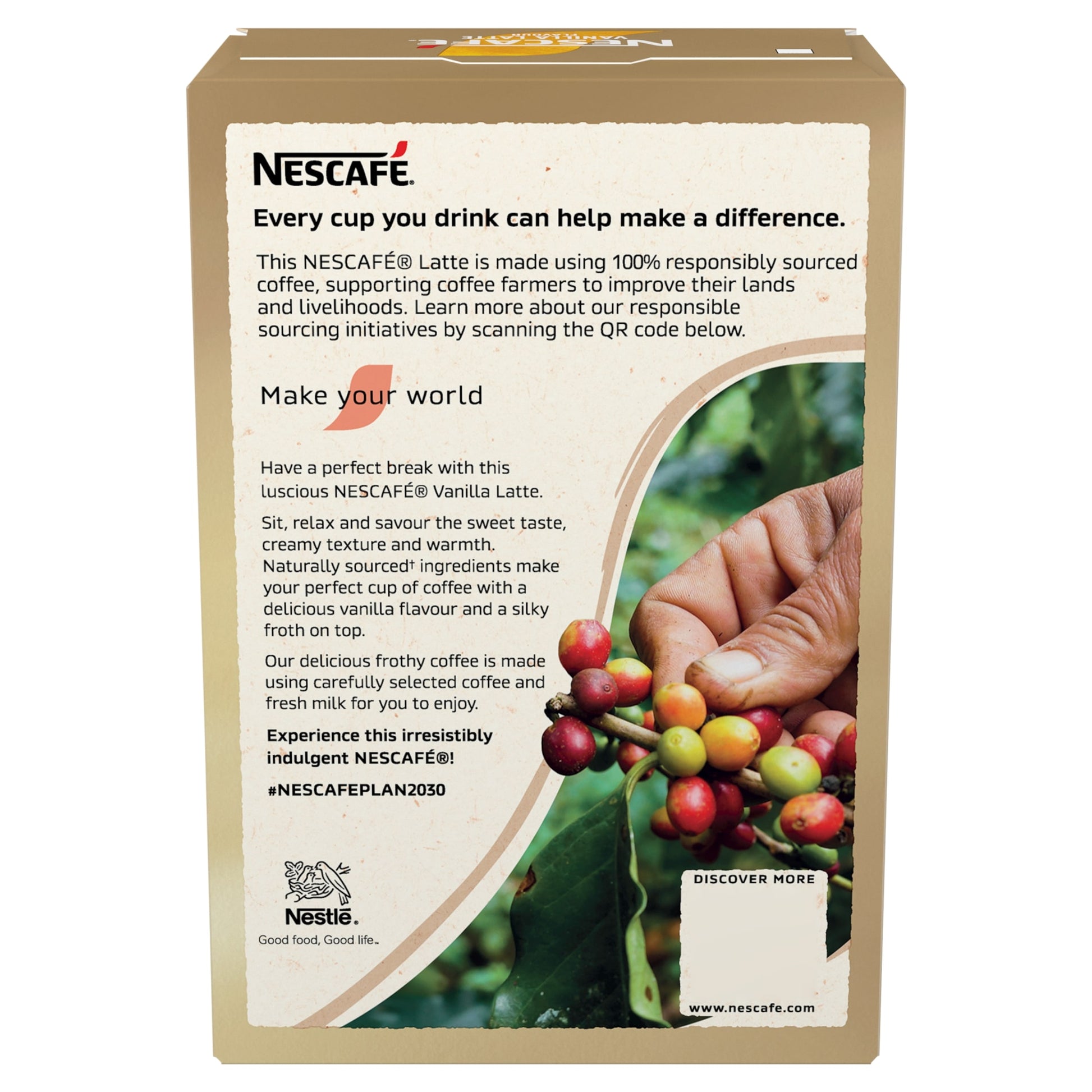 Nescafe Vanilla Latte Instant Coffee 7 Sachets — image 2