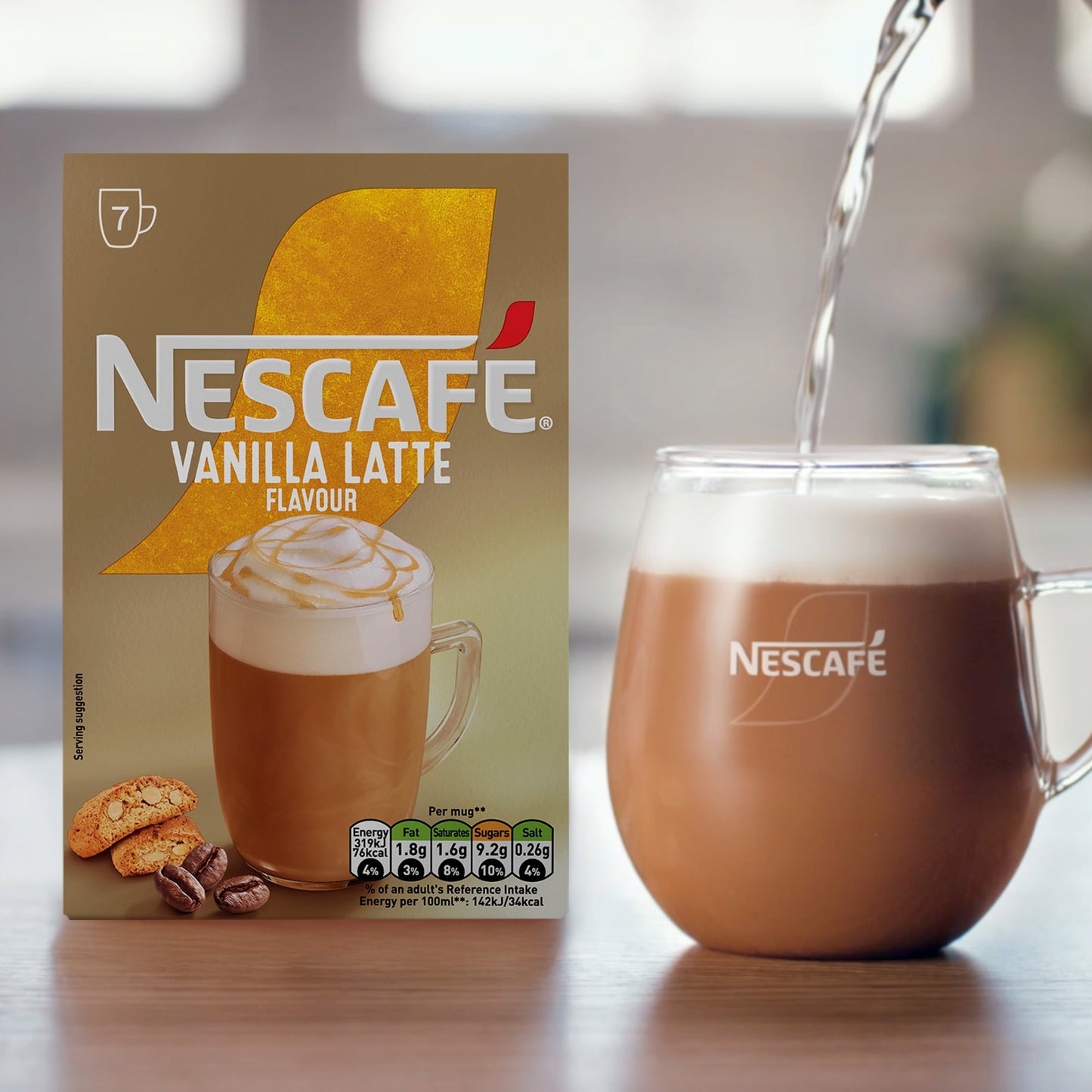 Nescafe Vanilla Latte Instant Coffee 7 Sachets — image 3