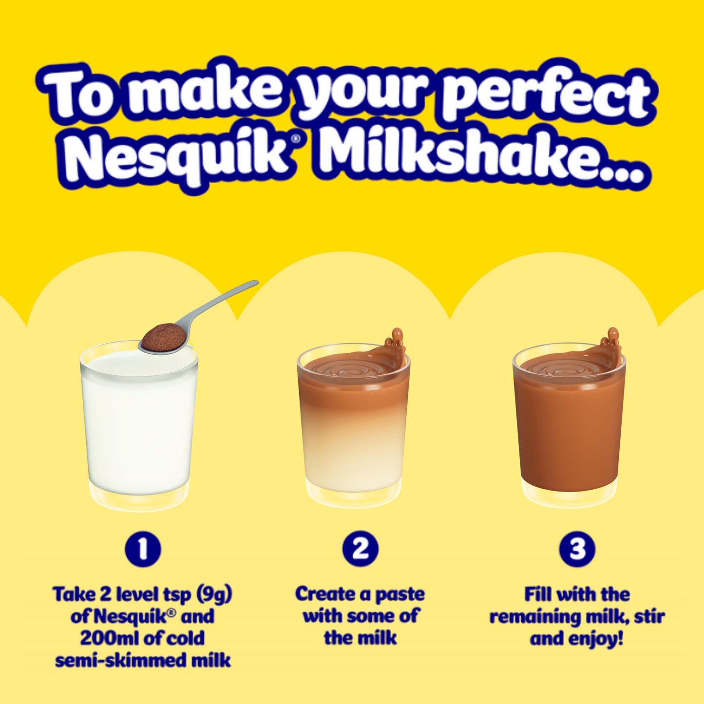 Nesquik Chocolate Flavoured Milkshake Powder 500g Tub — image 2