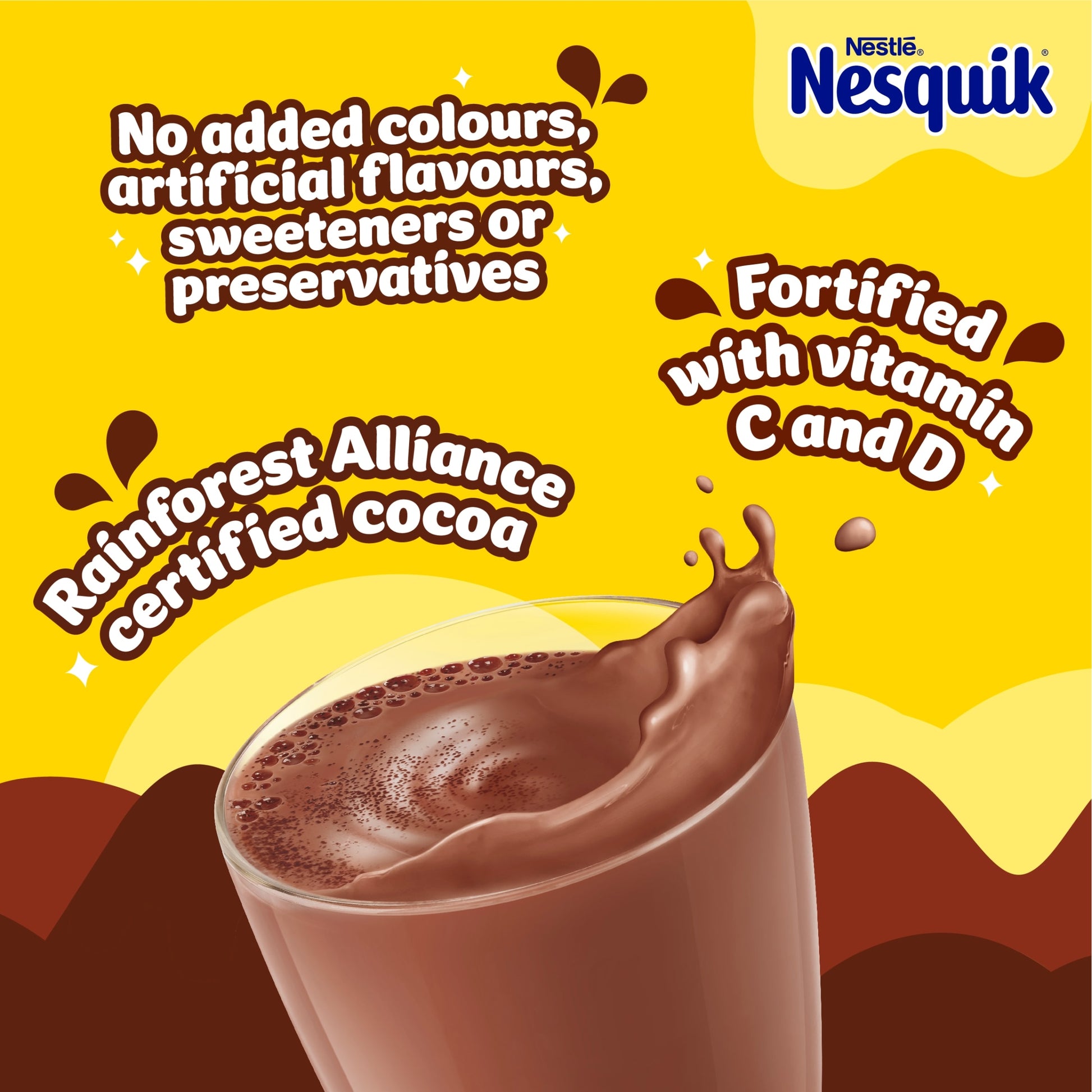 Nesquik Chocolate Flavoured Milkshake Powder 500g Tub — image 3