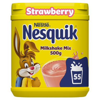 Nesquik Strawberry Flavoured Milkshake Powder 500g Tub — image 1
