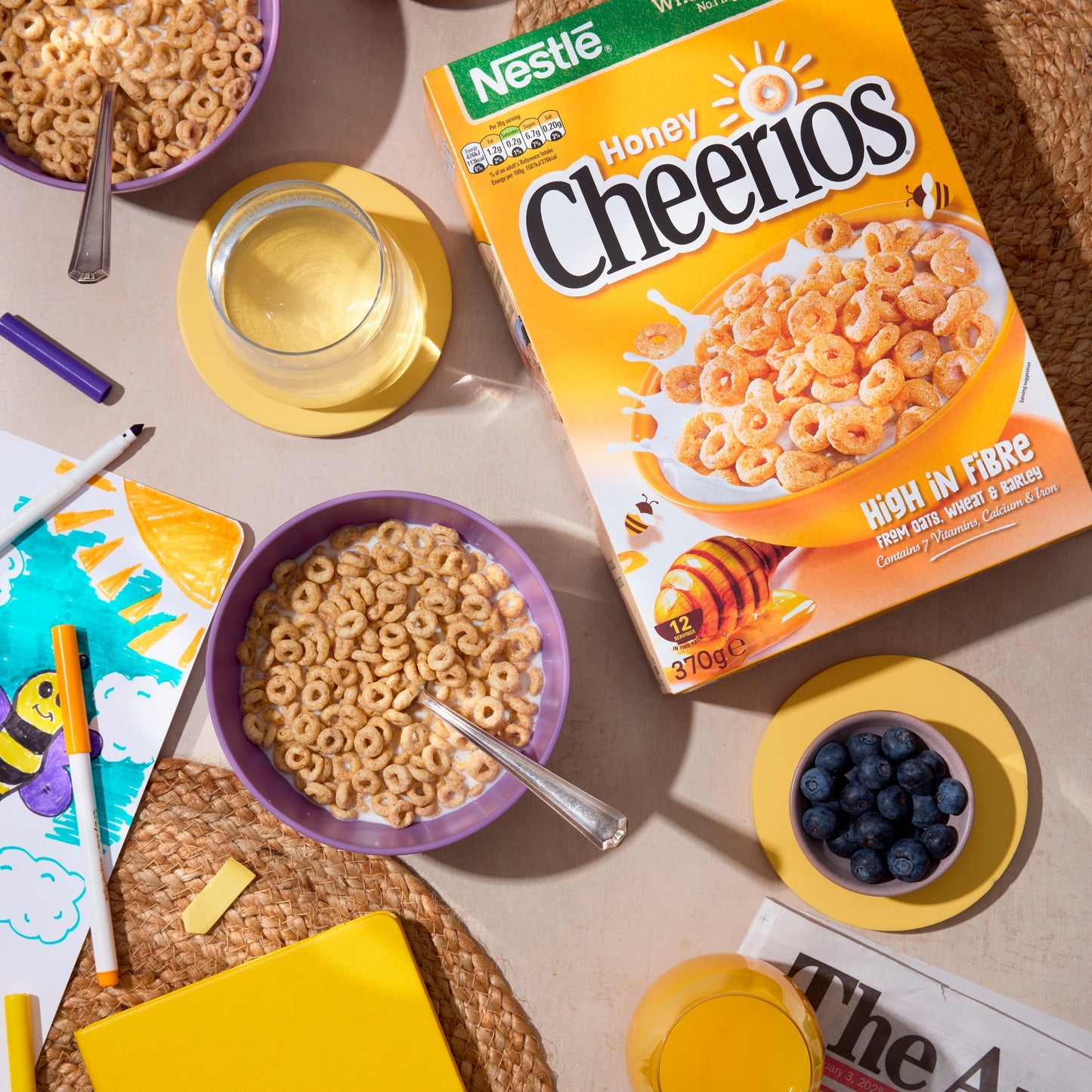 Nestlé Cheerios Honey Multigrain Hoop Breakfast Cereal 370g — image 2
