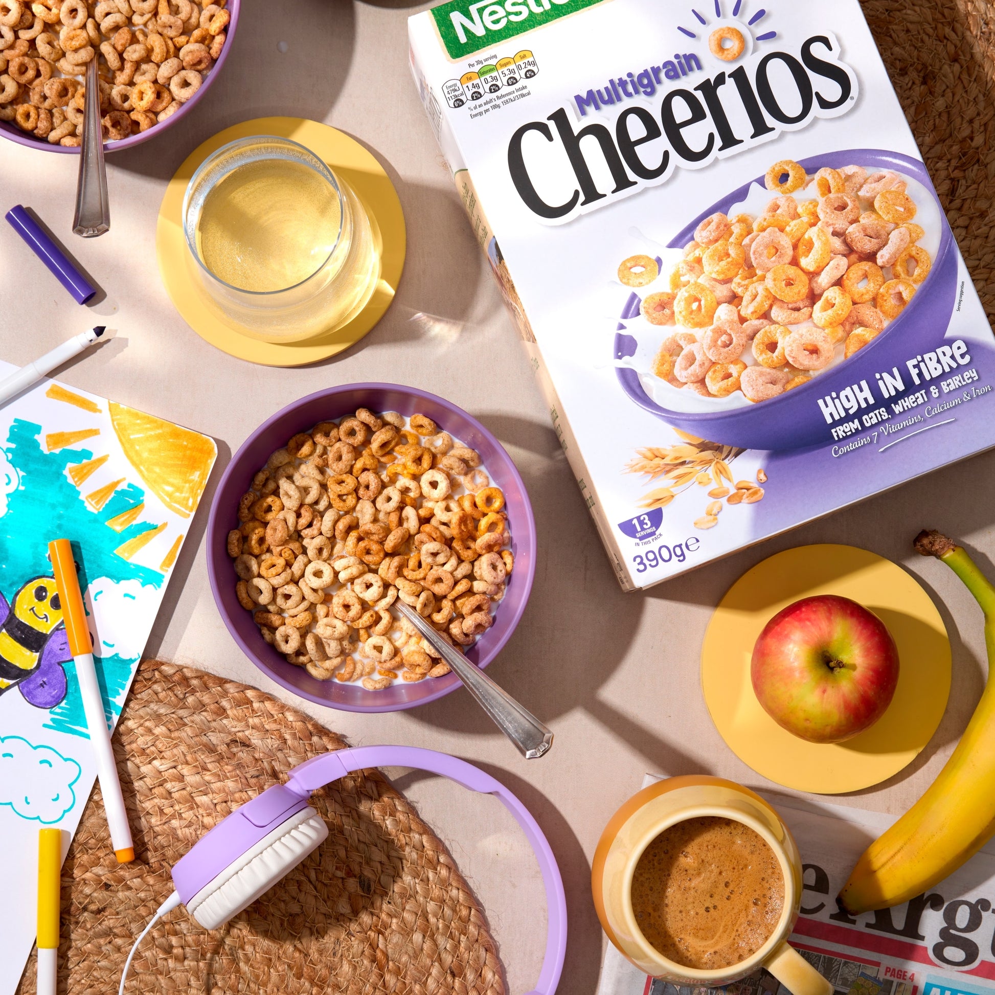 Nestlé Cheerios Multigrain Hoop Breakfast Cereal 800g — image 2