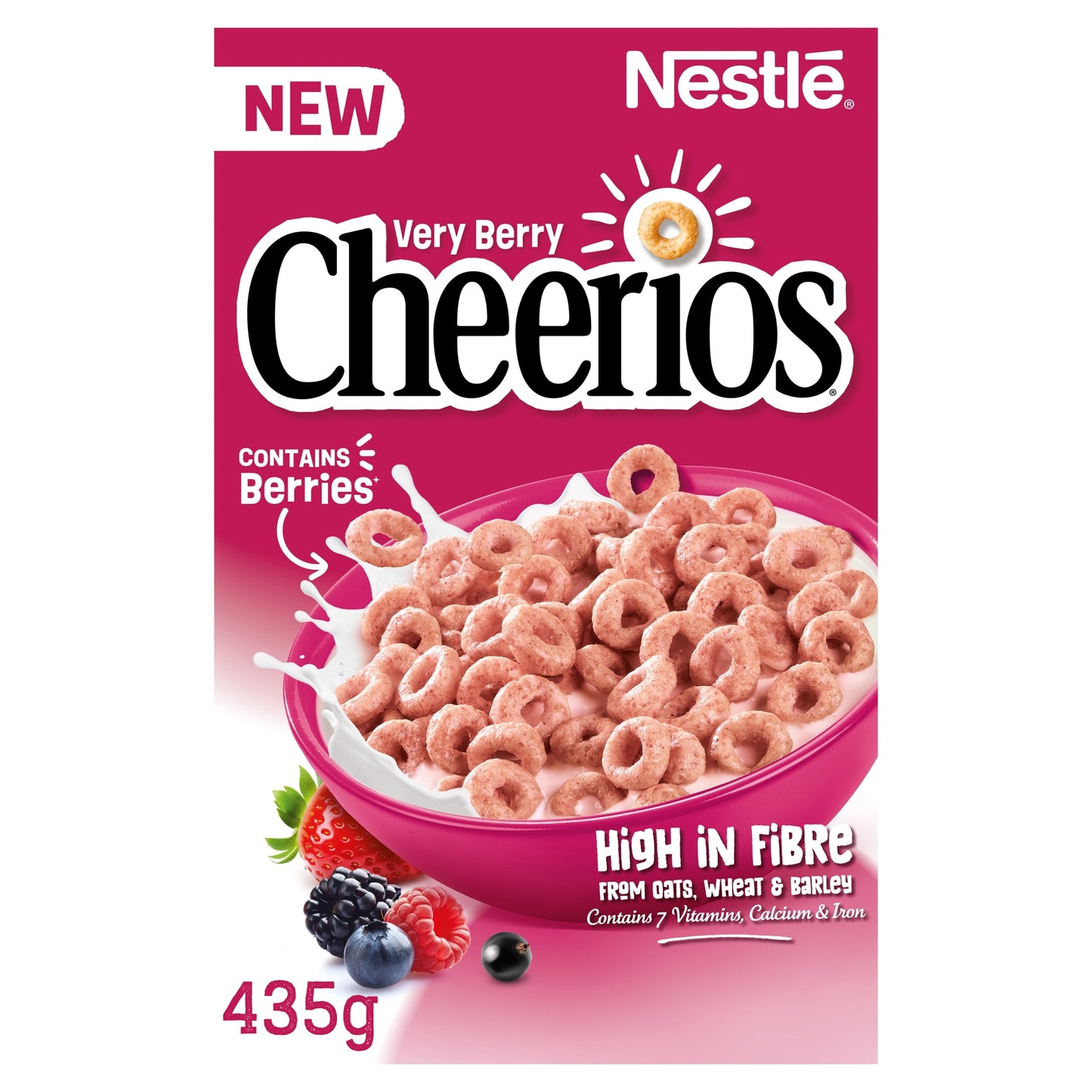 Nestlé Cheerios Very Berry Multigrain Hoop Breakfast Cereal 435g — image 1