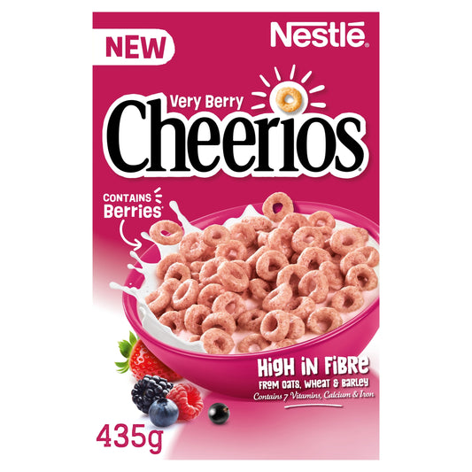 Nestlé Cheerios Very Berry Multigrain Hoop Breakfast Cereal 435g — image 1