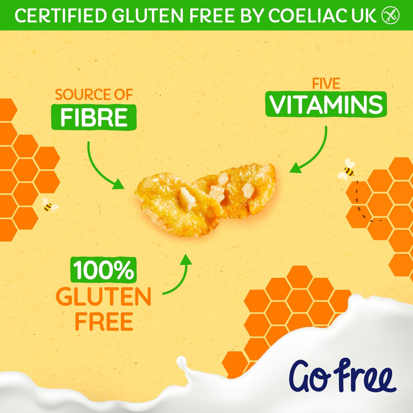 Nestlé Go Free Gluten Free Honeynut Cornflakes Breakfast Cereal 350g — image 3