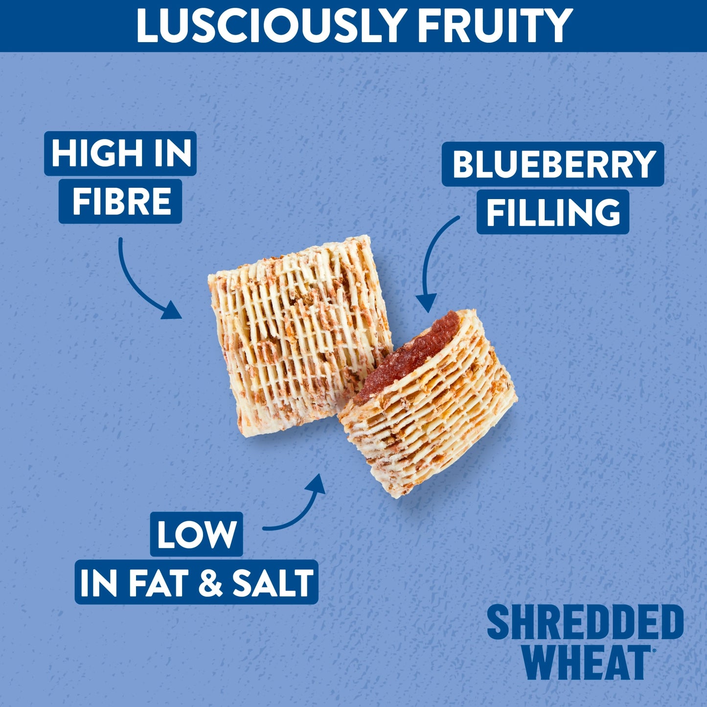 Nestlé Shredded Wheat Bitesize Blueberry Breakfast Cereal 450g — image 3