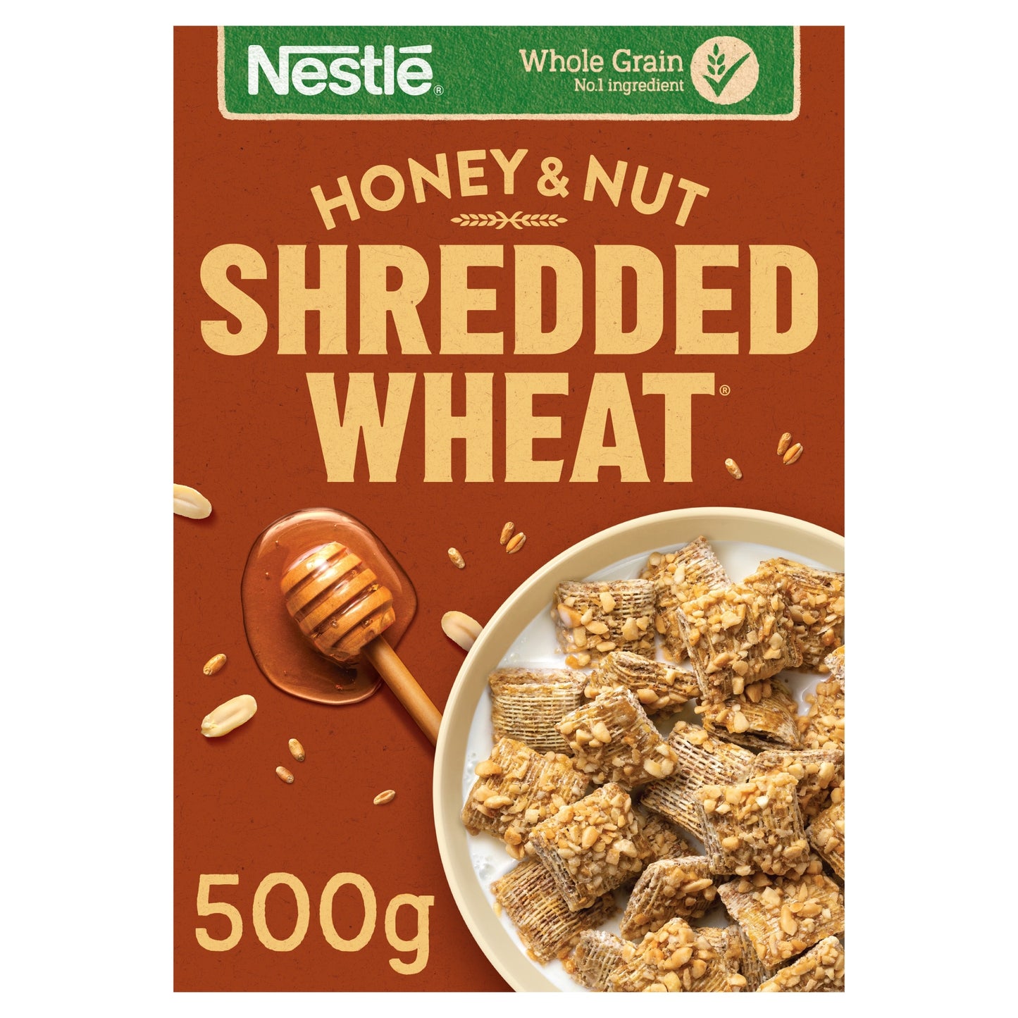 Nestlé Shredded Wheat Bitesize Honey & Nut Breakfast Cereal 500g — image 1