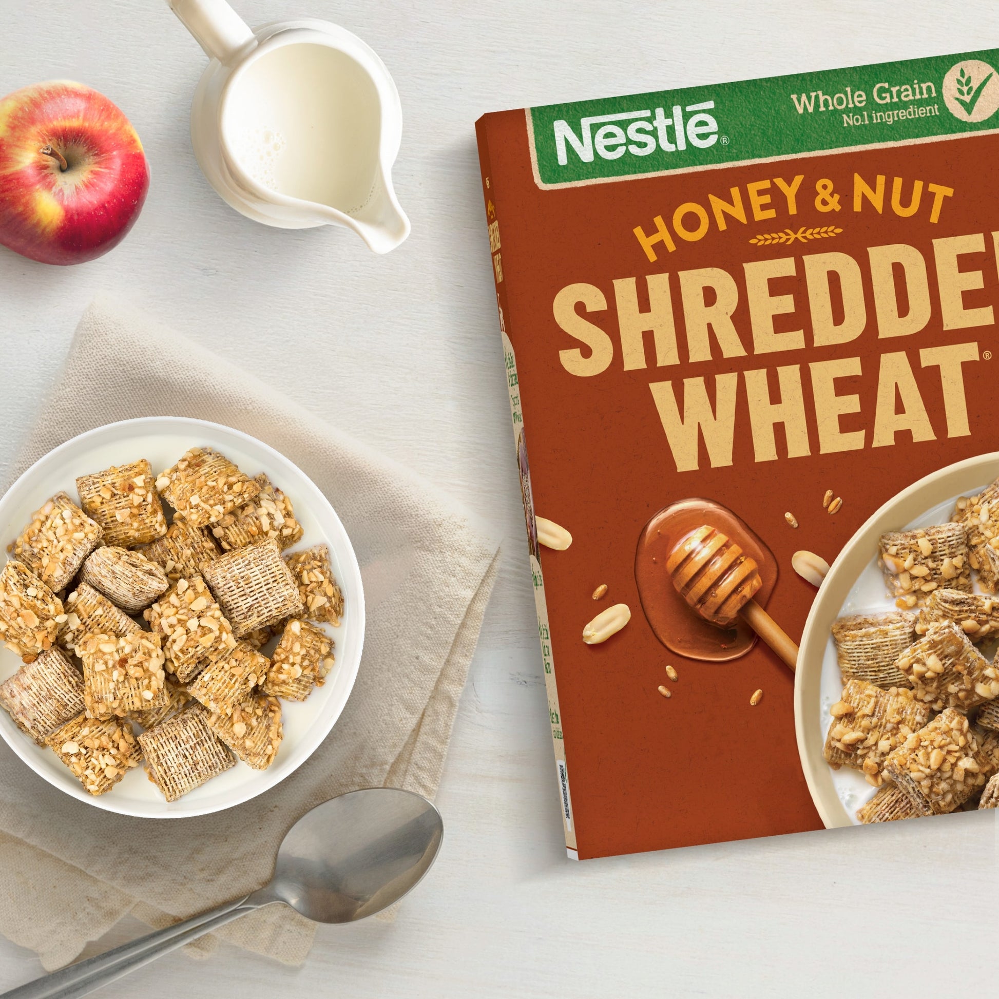 Nestlé Shredded Wheat Bitesize Honey & Nut Breakfast Cereal 500g — image 2
