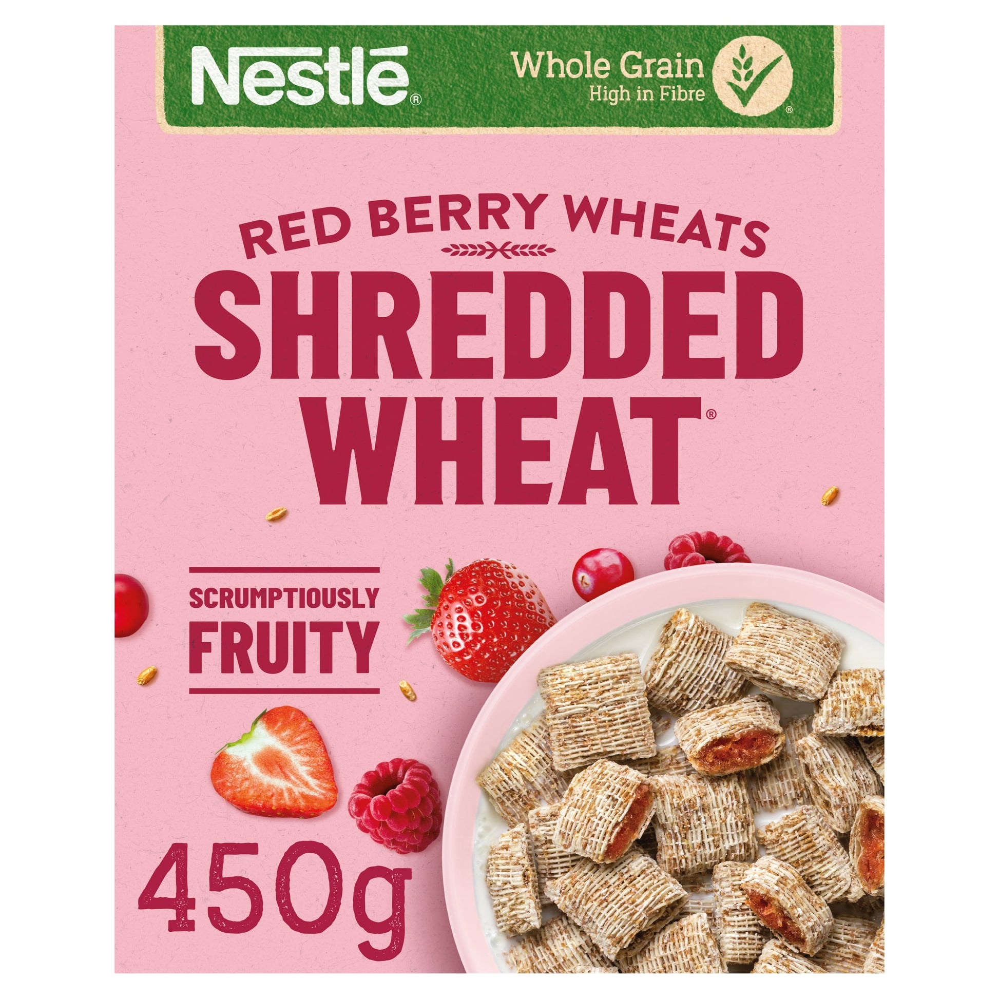 Nestlé Shredded Wheat Bitesize Red Berries & Vanilla Breakfast Cereal 450g — image 1
