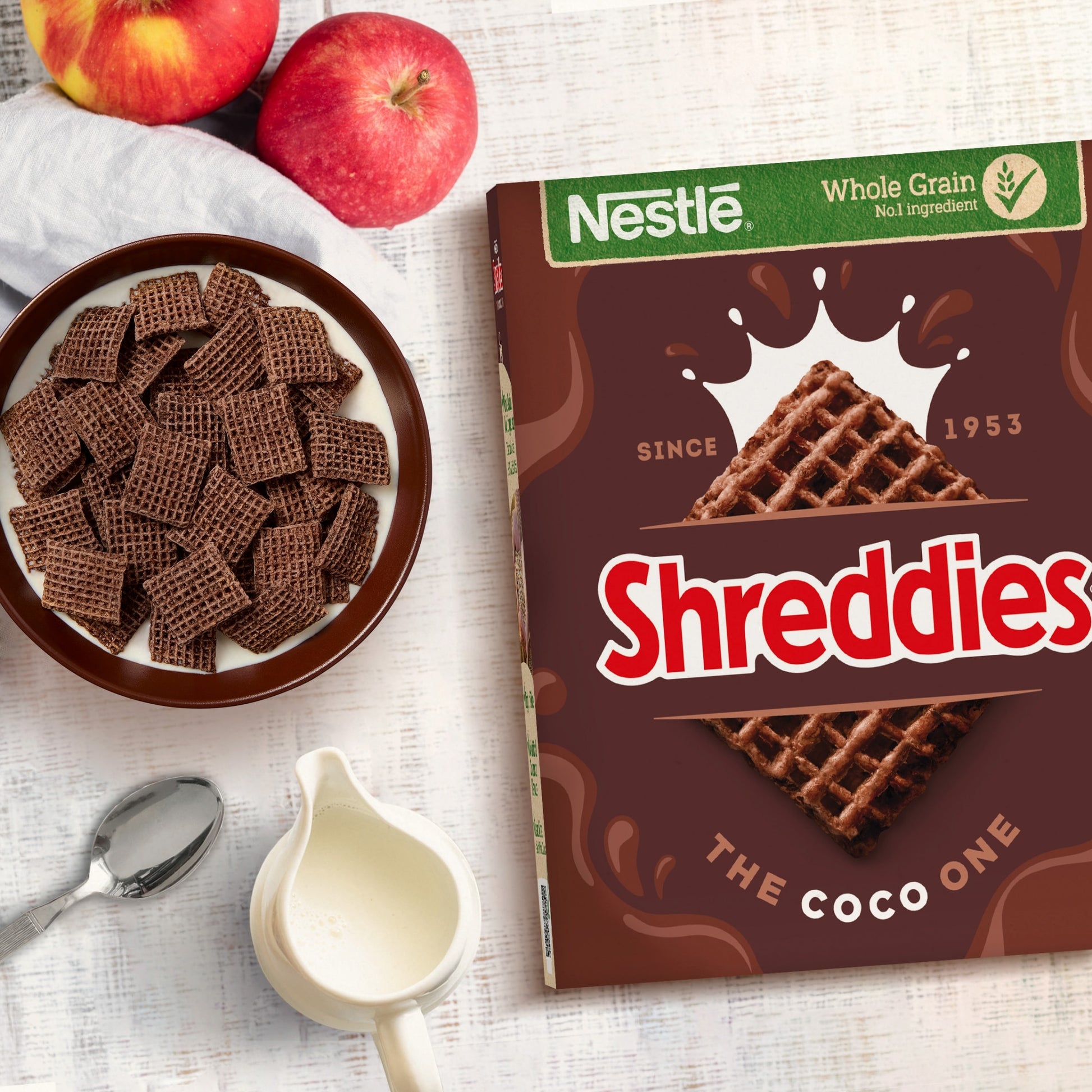 Nestlé Shreddies Coco Chocolate Malted Wheats Breakfast Cereal 600g — image 2