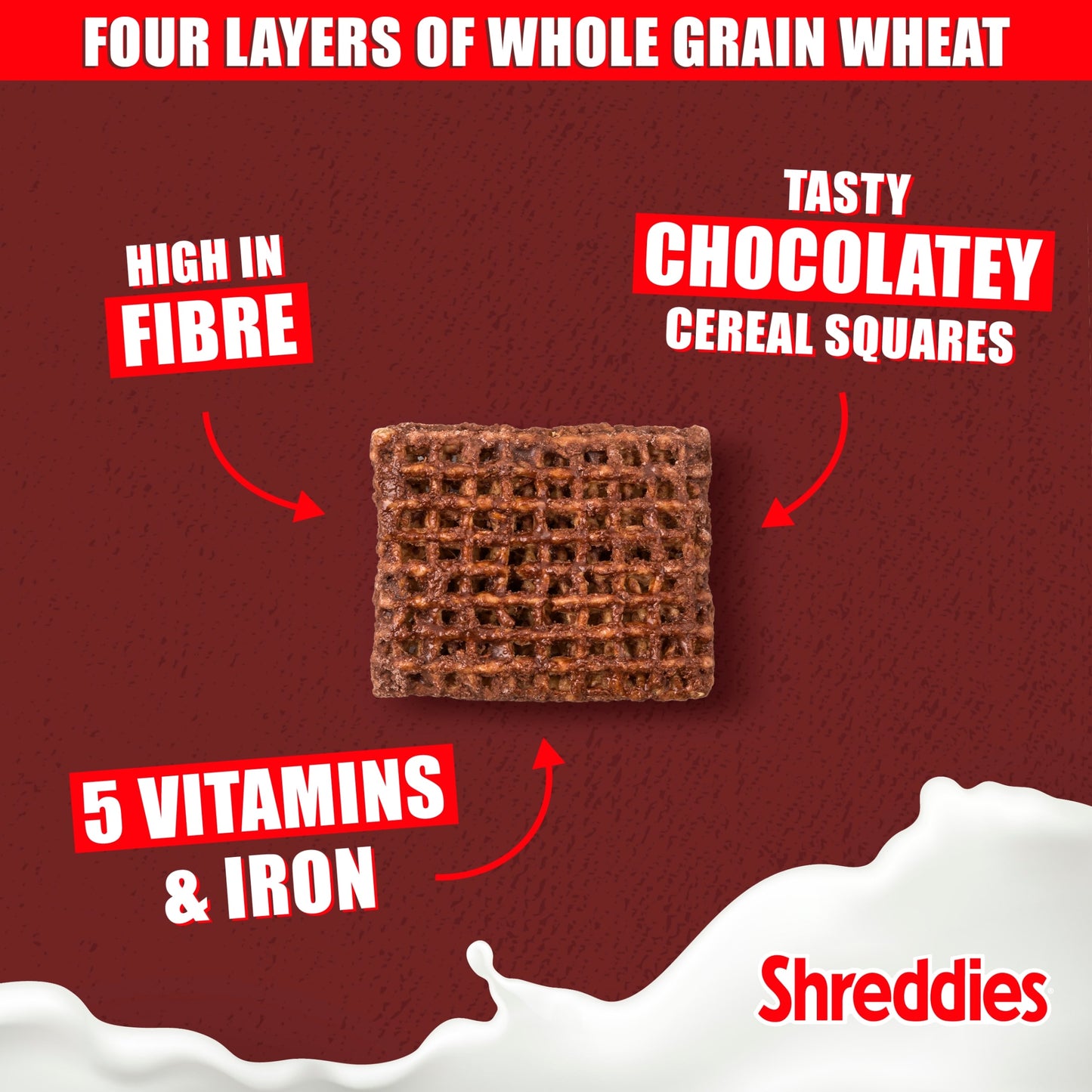 Nestlé Shreddies Coco Chocolate Malted Wheats Breakfast Cereal 600g — image 3