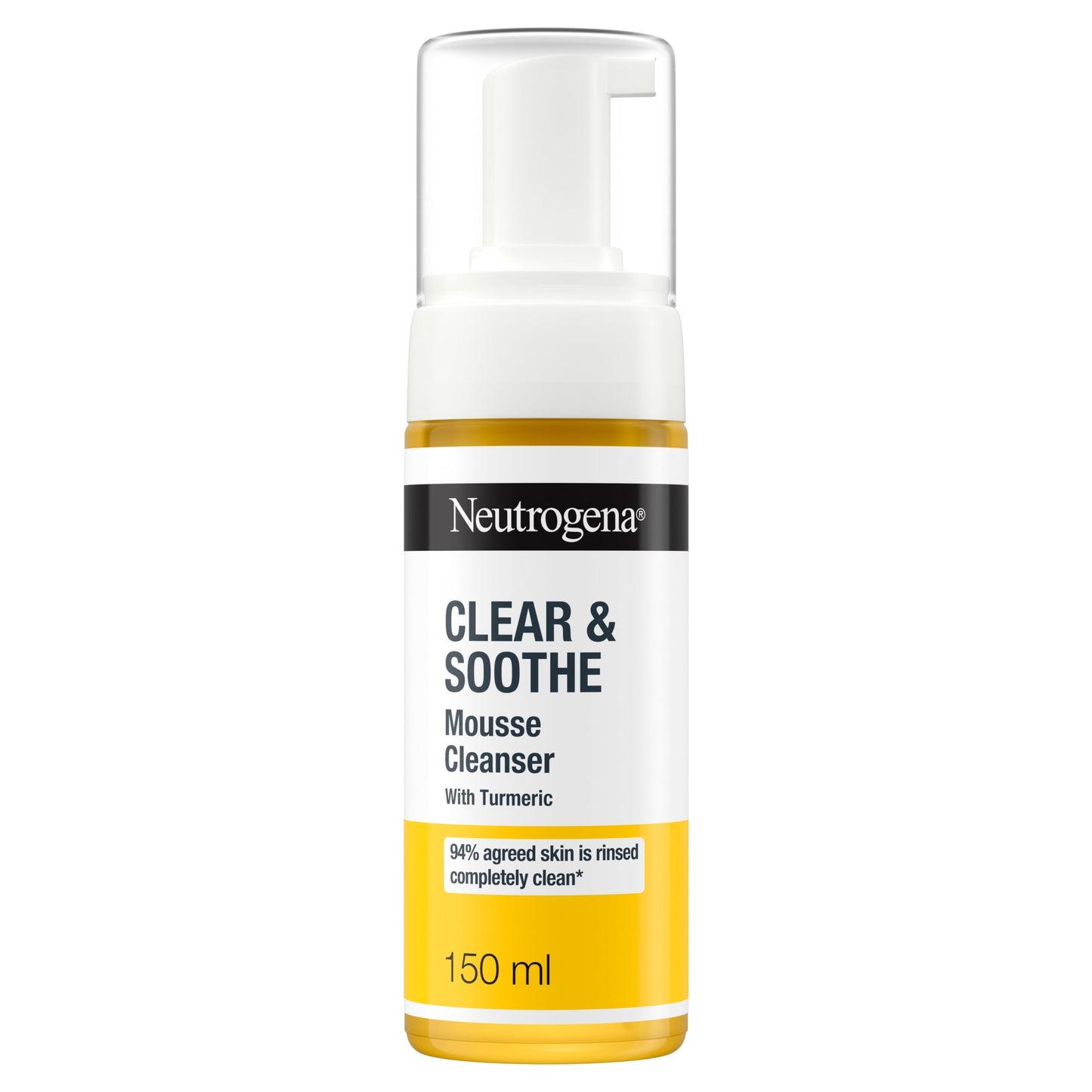 Neutrogena Clear & Soothe Mousse Cleanser Face Wash with Turmeric 150ml — image 1