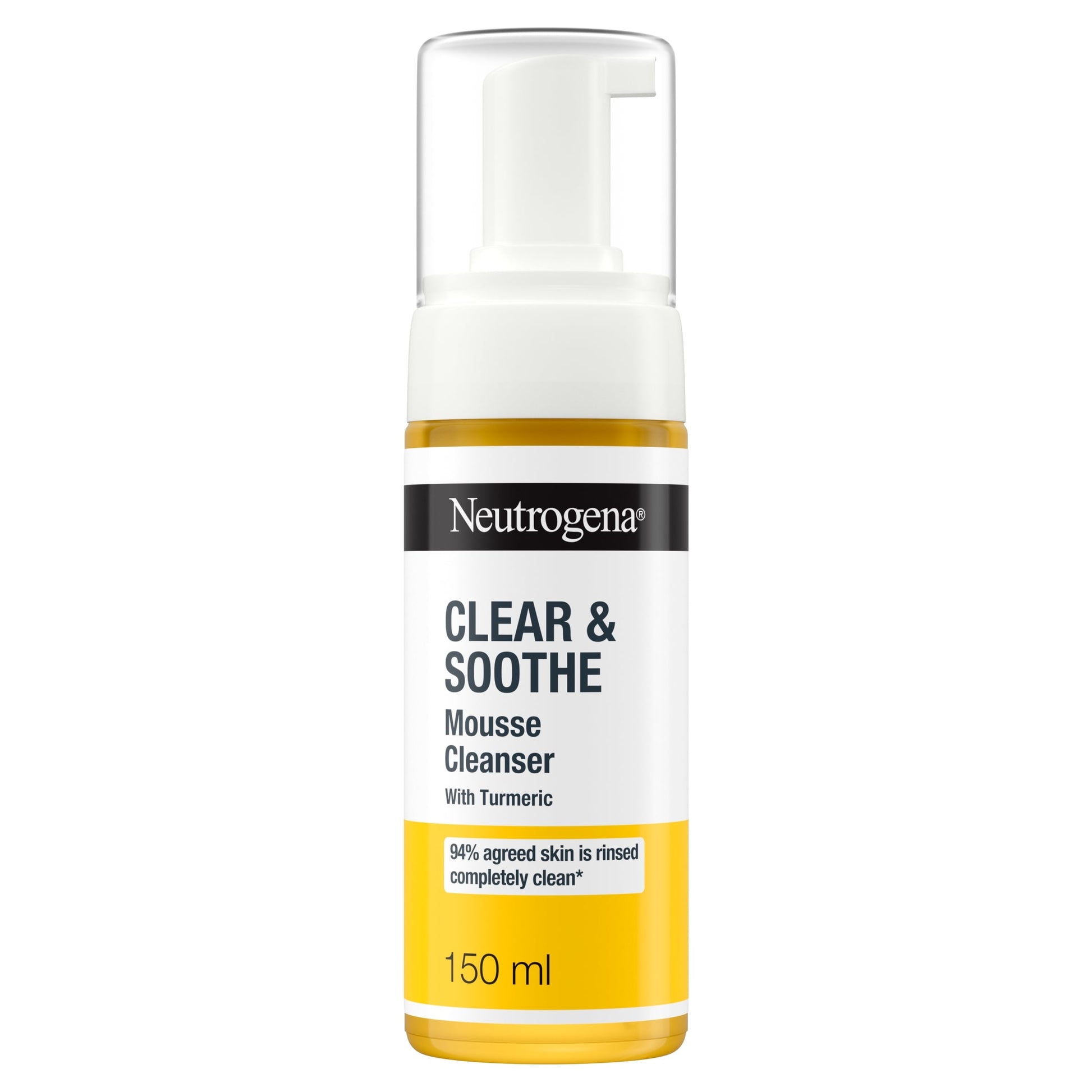 Neutrogena Clear & Soothe Mousse Cleanser Face Wash with Turmeric 150ml — image 1