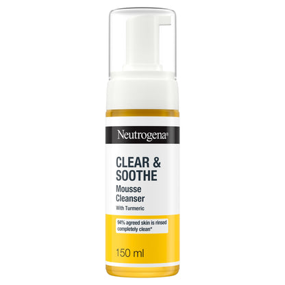 Neutrogena Clear & Soothe Mousse Cleanser Face Wash with Turmeric 150ml — image 1