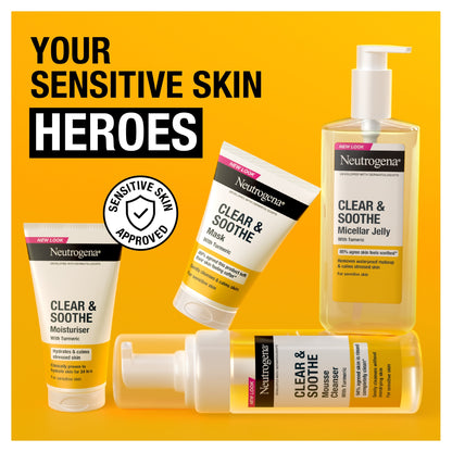 Neutrogena Clear & Soothe Mousse Cleanser Face Wash with Turmeric 150ml — image 4