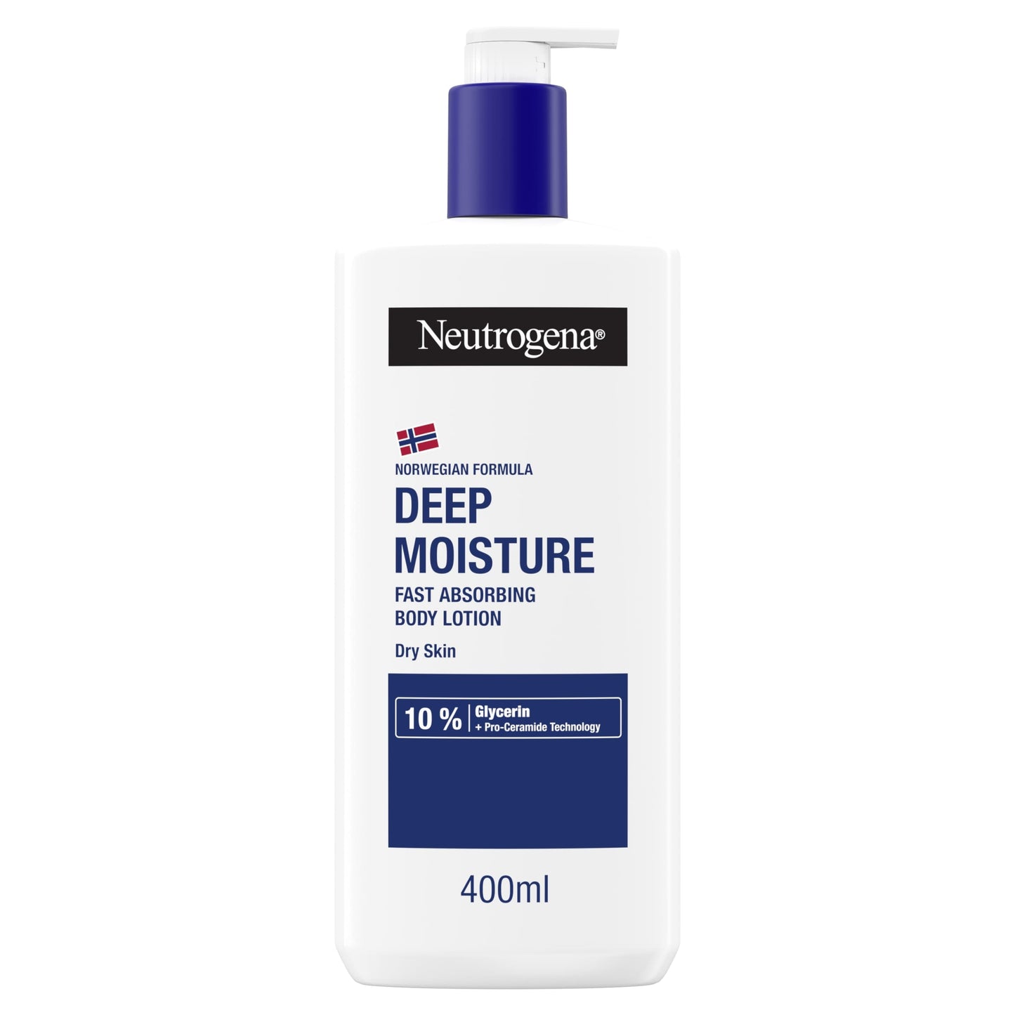 Neutrogena Deep Moisture Fast-Absorbing Body Lotion Moisturiser 400ml — image 1