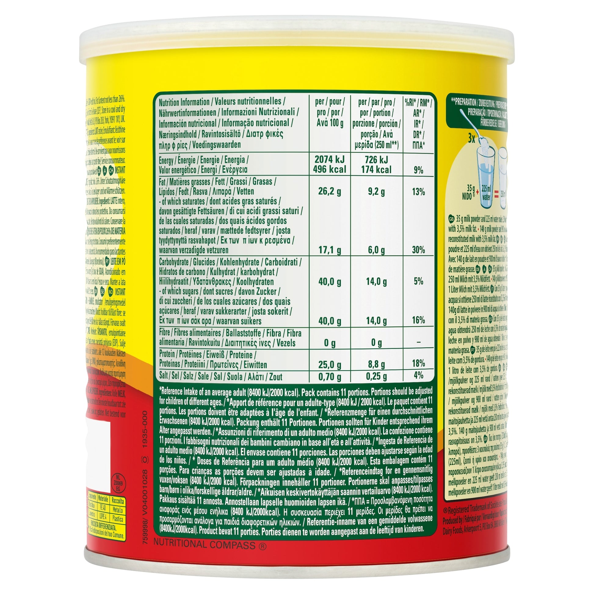 Nido Instant Full Cream Milk Powder 400g — image 2