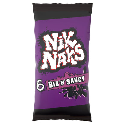 Nik Naks Rib 'N' Saucy Multipack Crisps 6x20g — image 1