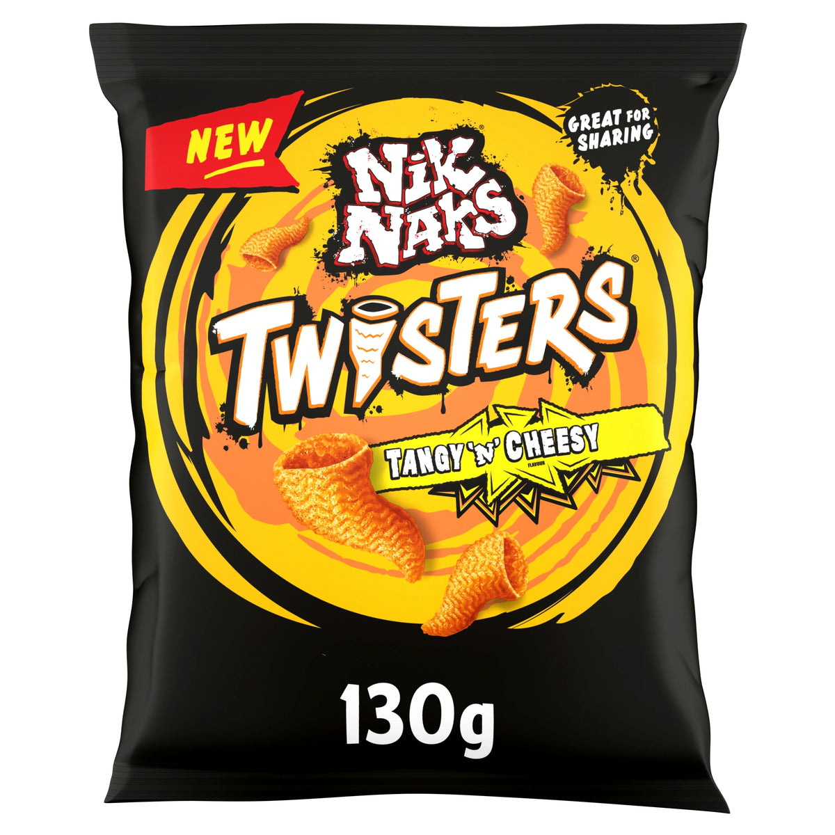 Nik Naks Twisters Tangy 'N' Cheesy Sharing Crisps 130g — image 1