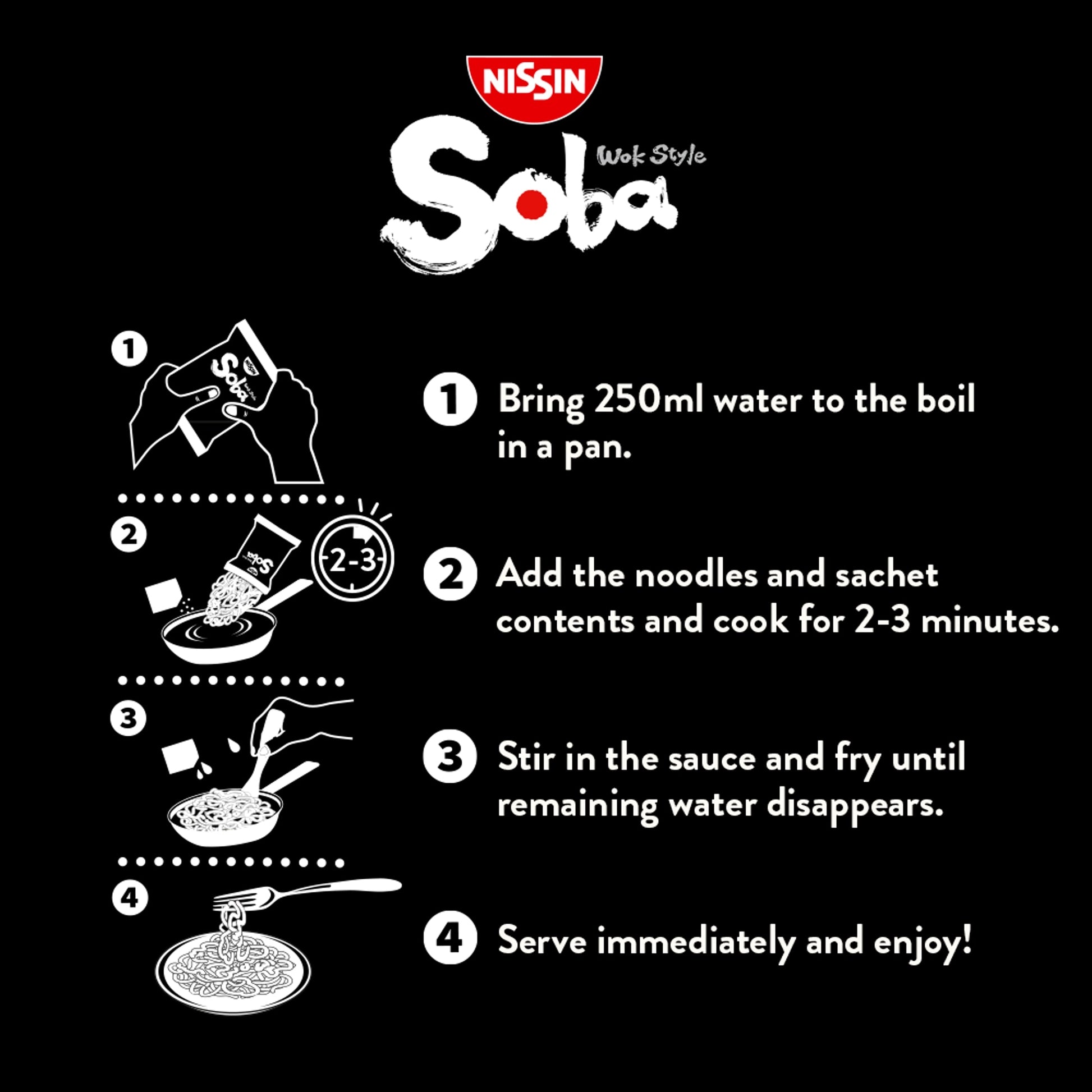 Nissin Wok Style Soba Noodles Classic 109G — image 3