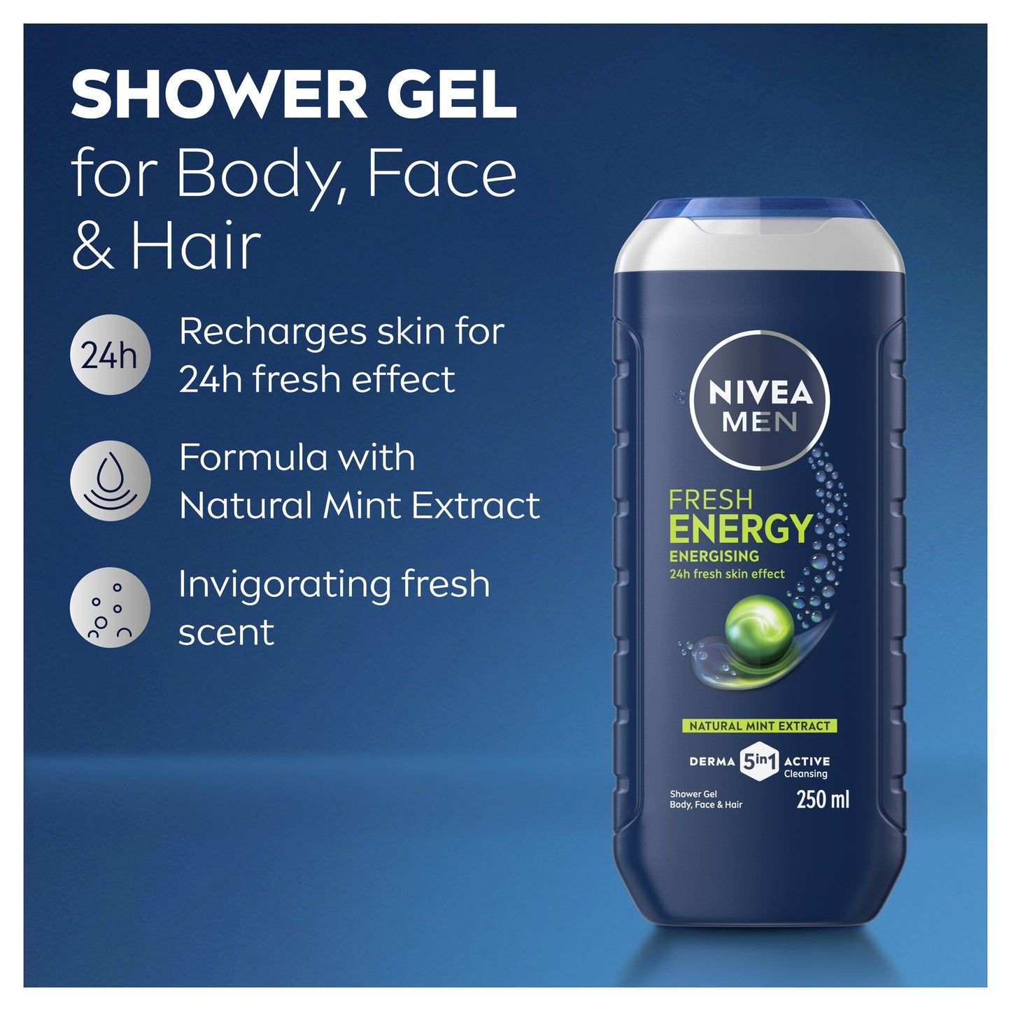 NIVEA MEN Energy Mint Extract Shower Gel 250ml — image 5