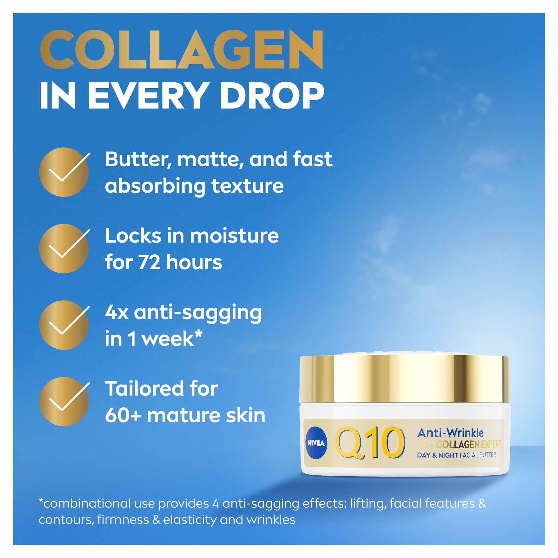 NIVEA Q10 Anti-Wrinkle 60+ Collagen Facial Butter 50ml — image 4
