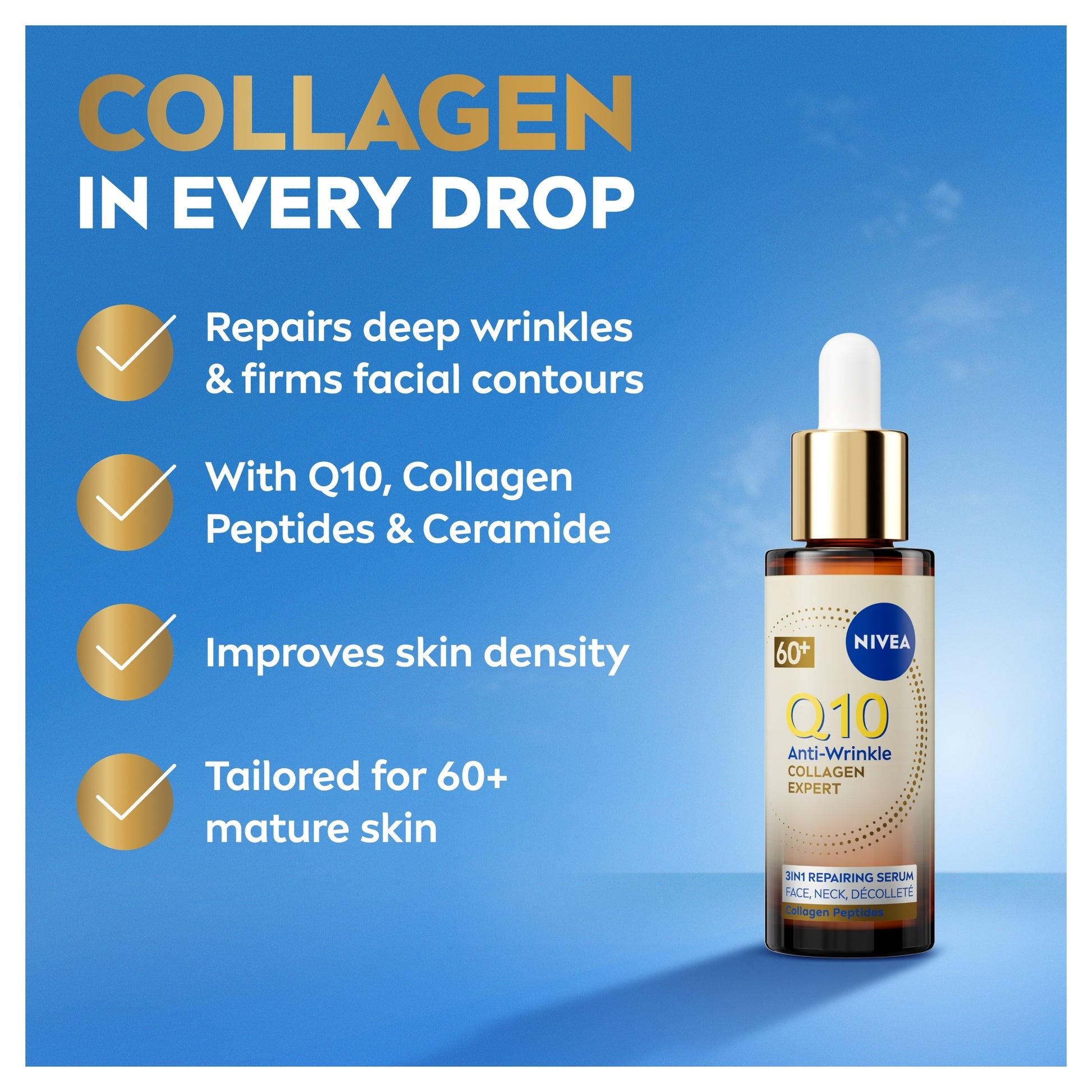 NIVEA Q10 Anti-Wrinkle 60+ Collagen Serum​ 30ml — image 4