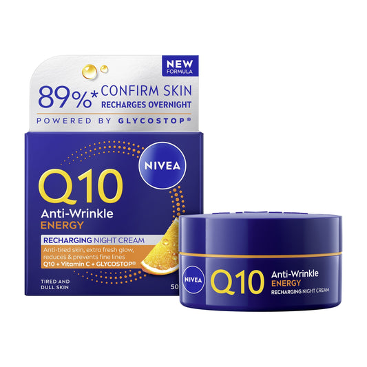 NIVEA Q10 Energy Recharging Night Cream Moisturiser 50ml — image 1