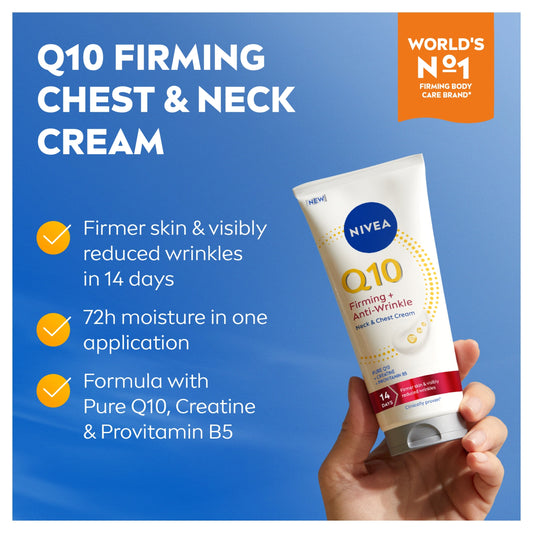 NIVEA Q10 Firming + Anti-Wrinke Body Neck & Chest Cream Moisturiser 200ml — image 2