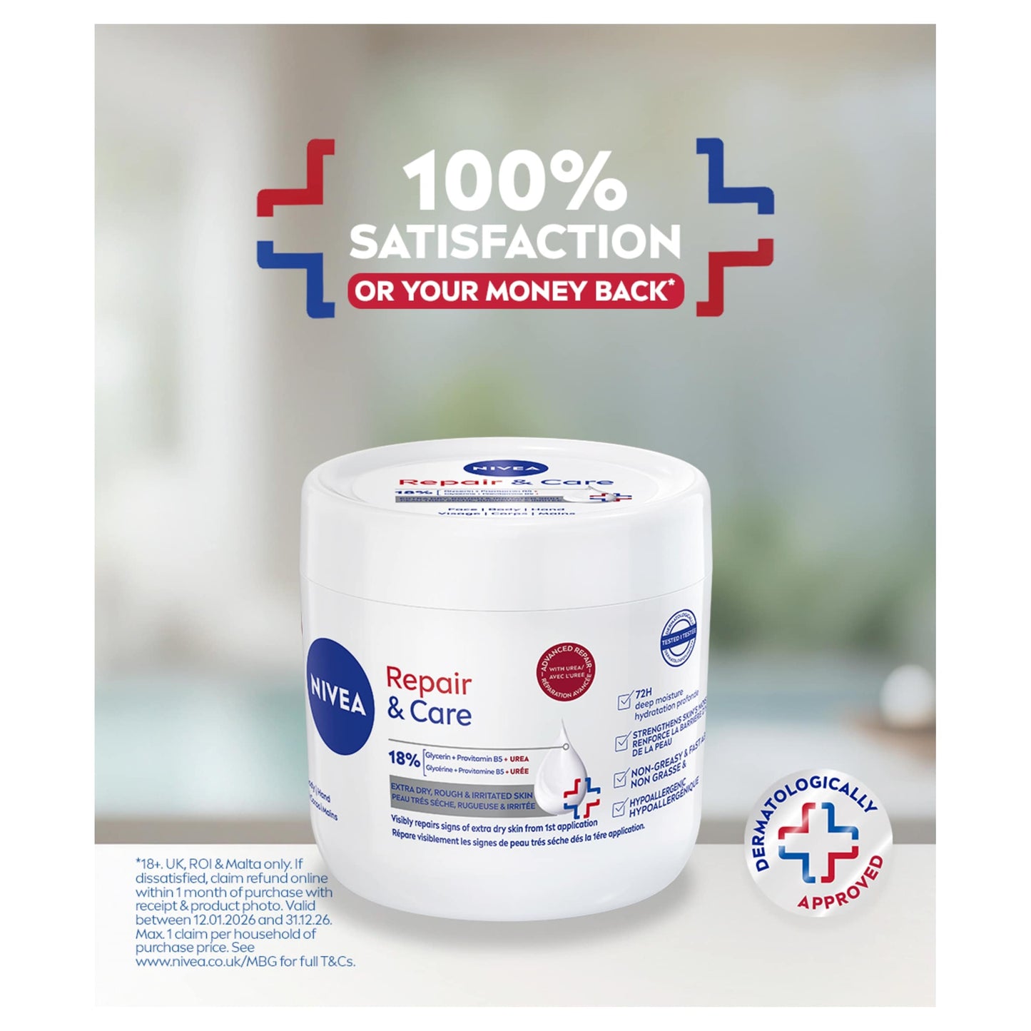 NIVEA Repair & Care Moisturiser Very Dry & Rough Skin 400ml — image 2