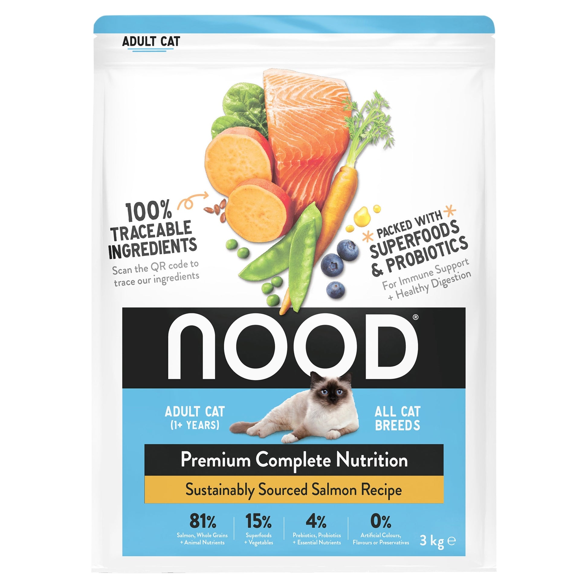 Nood Cat Food Salmon Recipe 3Kg — image 1