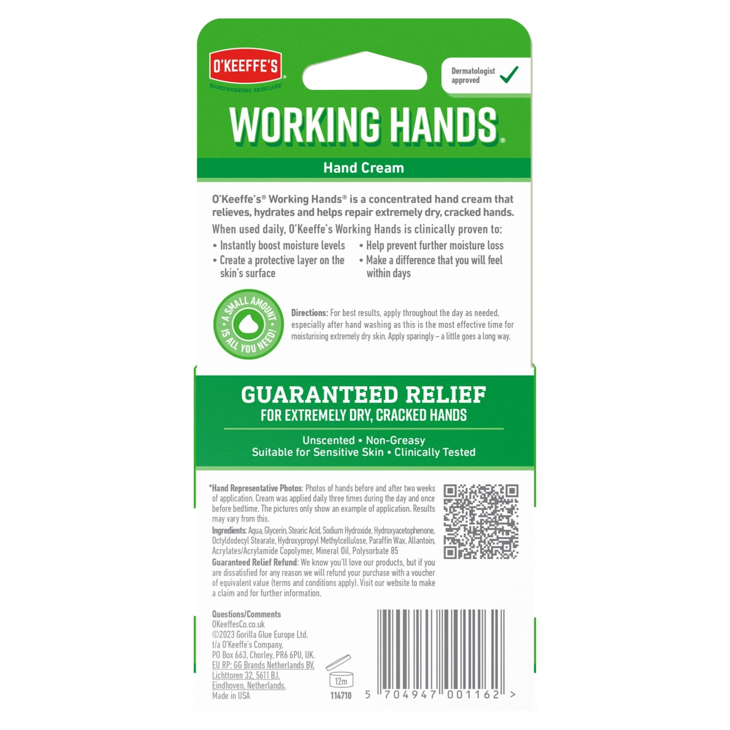O'Keeffe's Working Hands Hand Cream 96g — image 2
