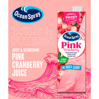 Ocean Spray No Added Sugar Pink Cranberry Juice Drink 1 Litre — image 4