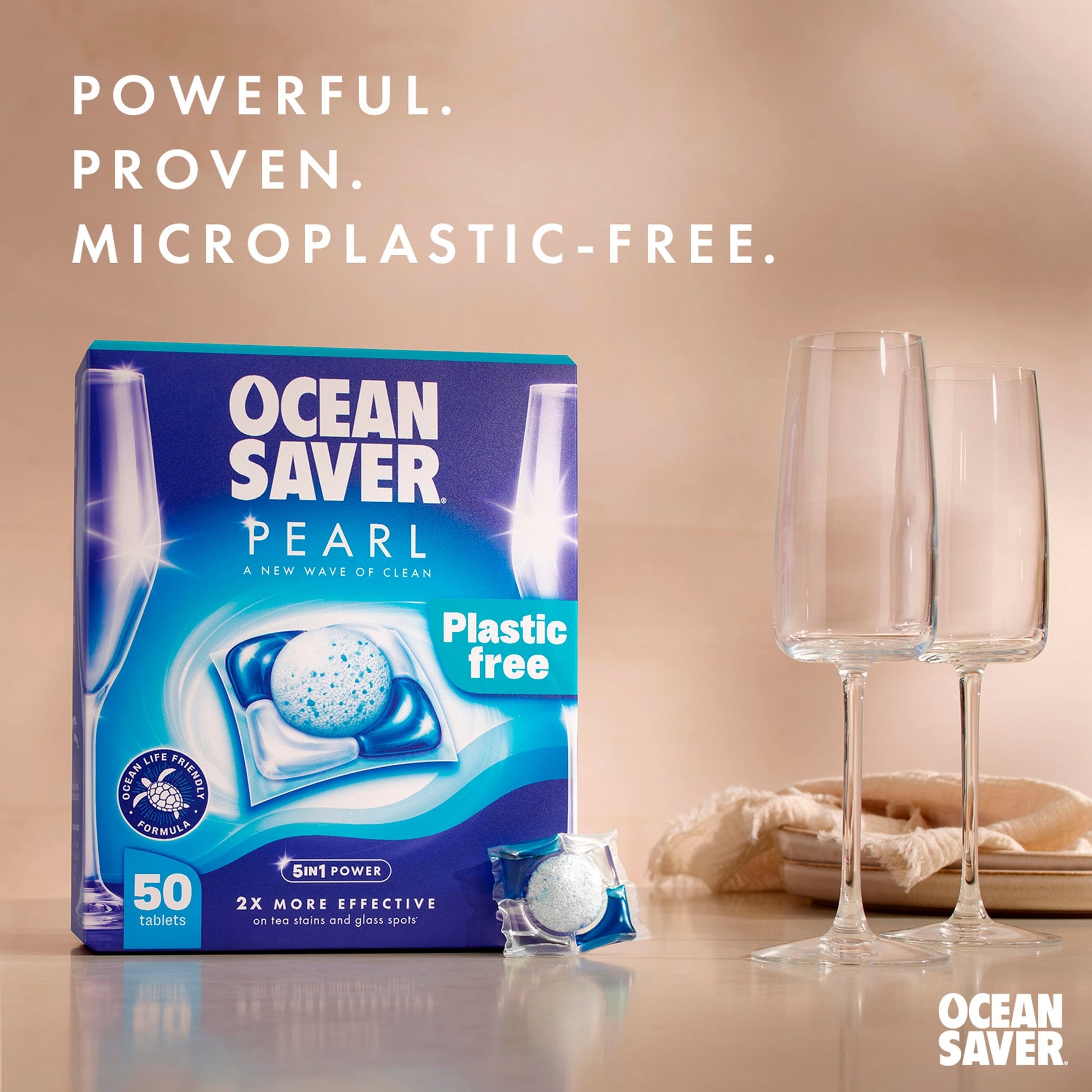 OceanSaver Pearl All in One 50 Plastic Free Dishwasher Tablets 700g — image 2