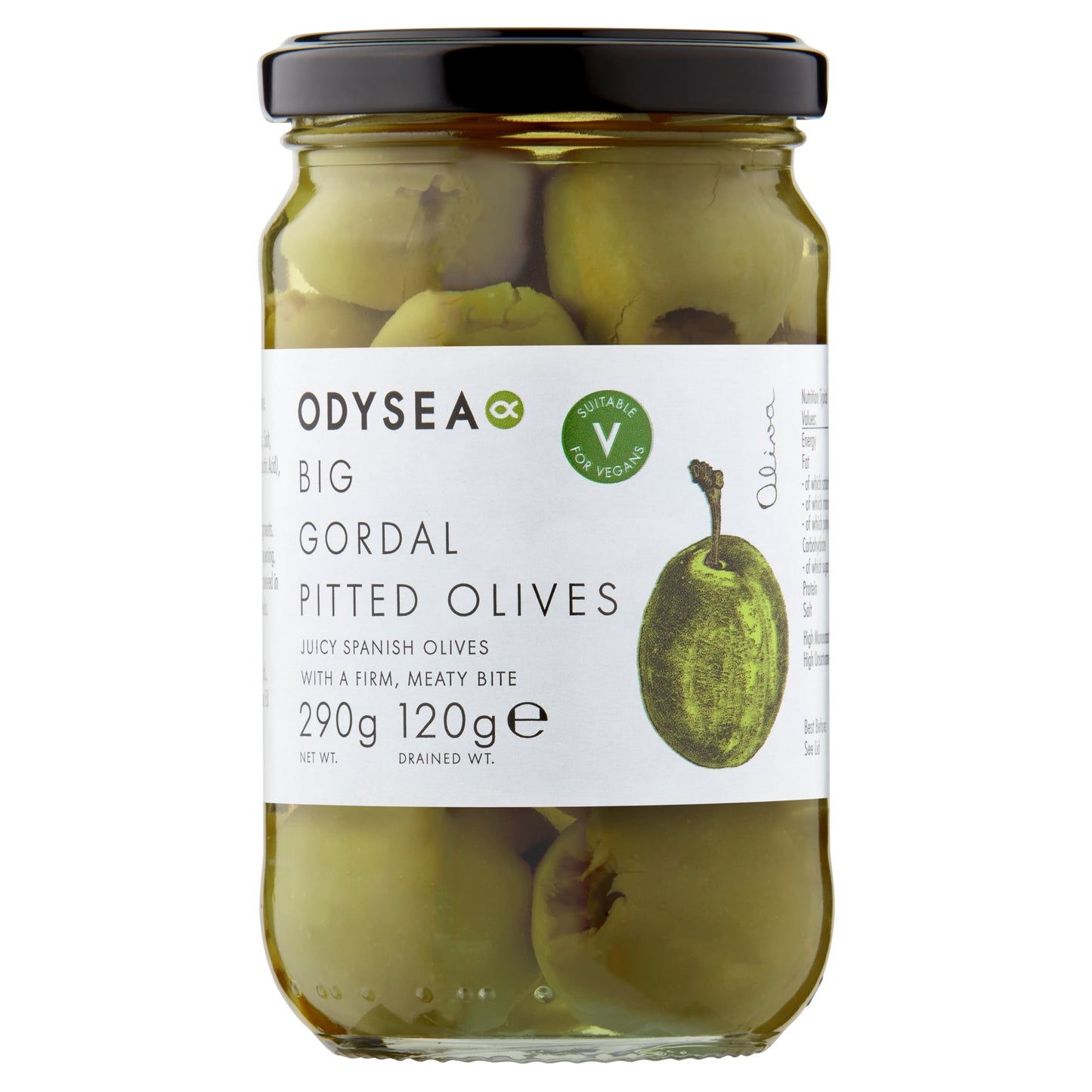 Odysea Big Gordal Pitted Olives 290g — image 1