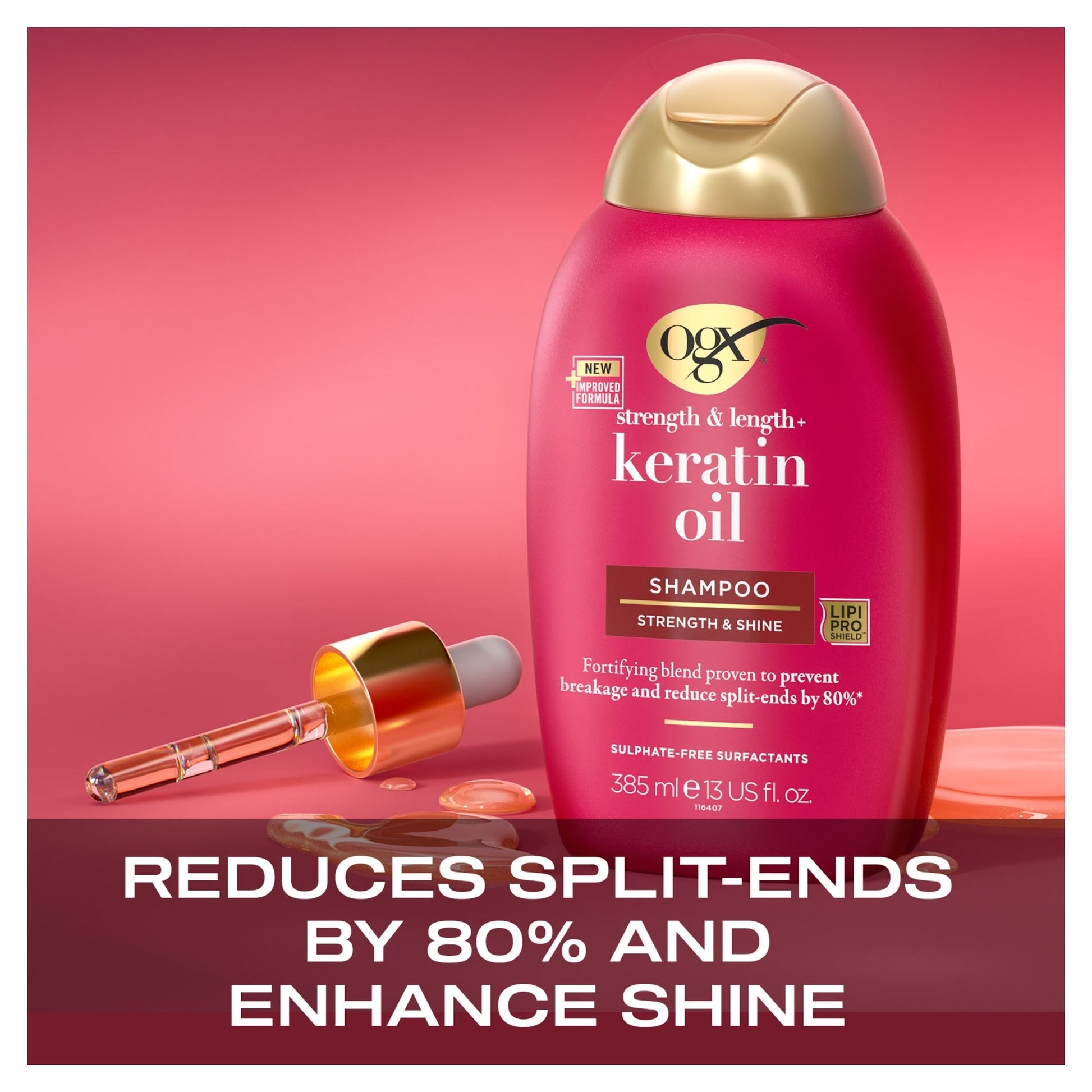 OGX Anti-Breakage Keratin Shampoo for Dry Hair 385ml — image 3