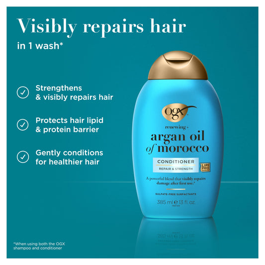 OGX Argan Oil of Morocco Hair Conditioner for Dry Damaged Hair 385ml — image 2