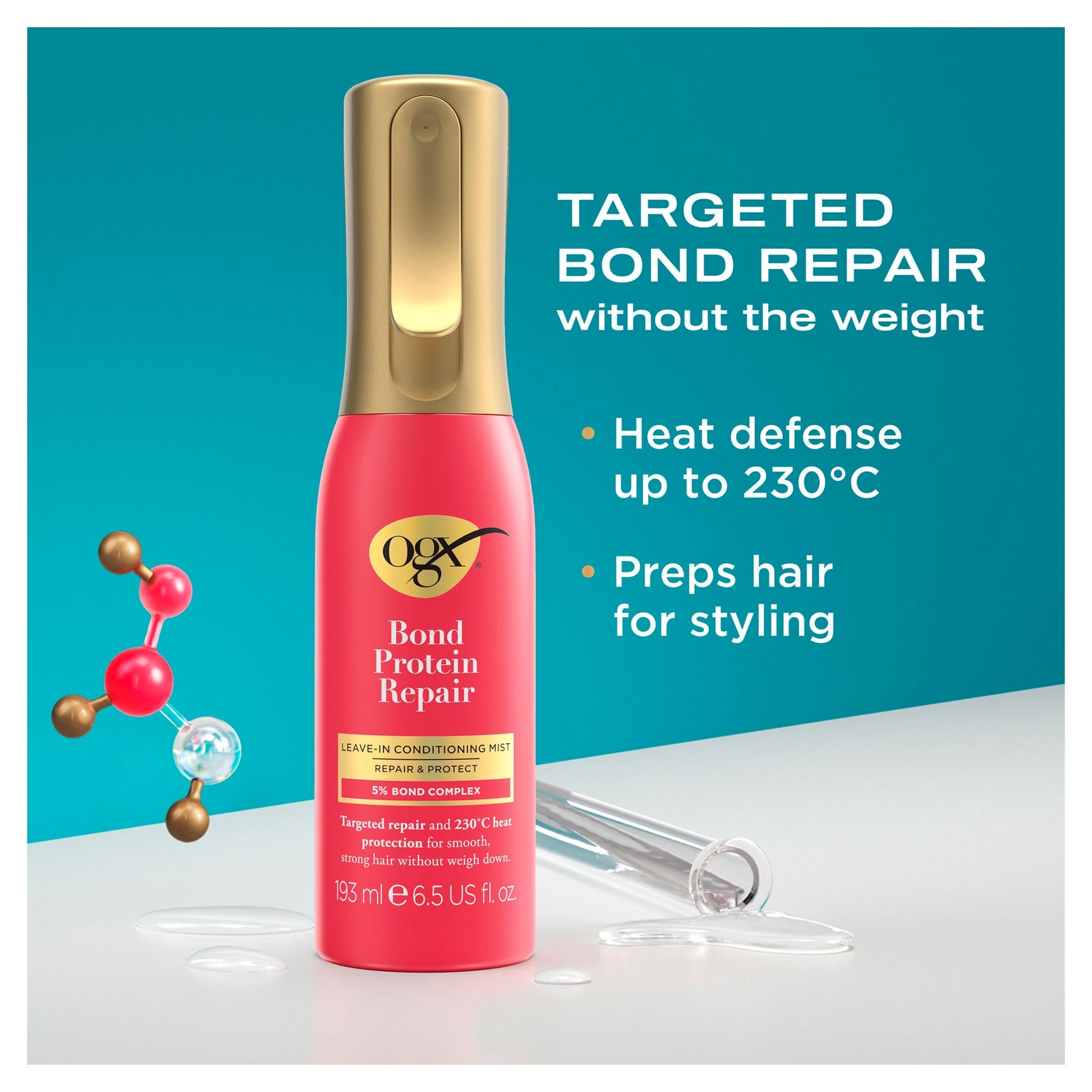 OGX Bond Protein Repair Heat Protect Spray 193ml — image 2