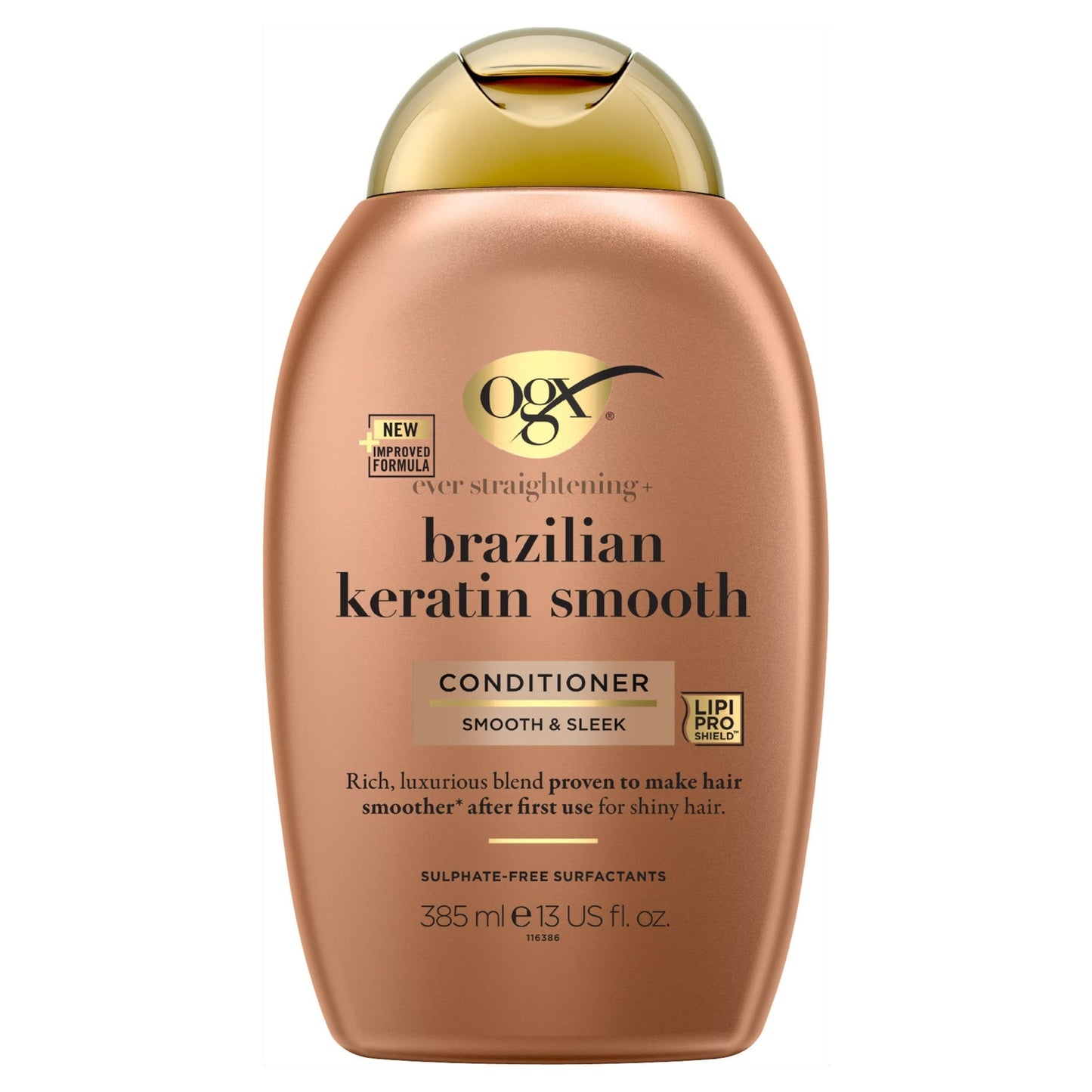OGX Brazilian Keratin Smooth Conditioner for Dry Hair 385ml — image 1