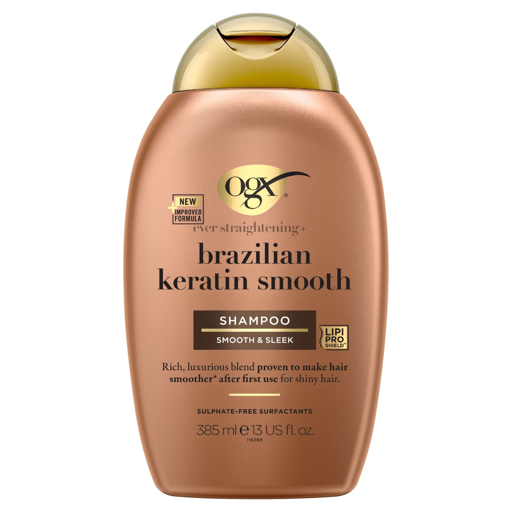 OGX Brazilian Keratin Smooth Shampoo for Dry Hair 385ml — image 1