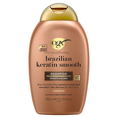 OGX Brazilian Keratin Smooth Shampoo for Dry Hair 385ml — image 1